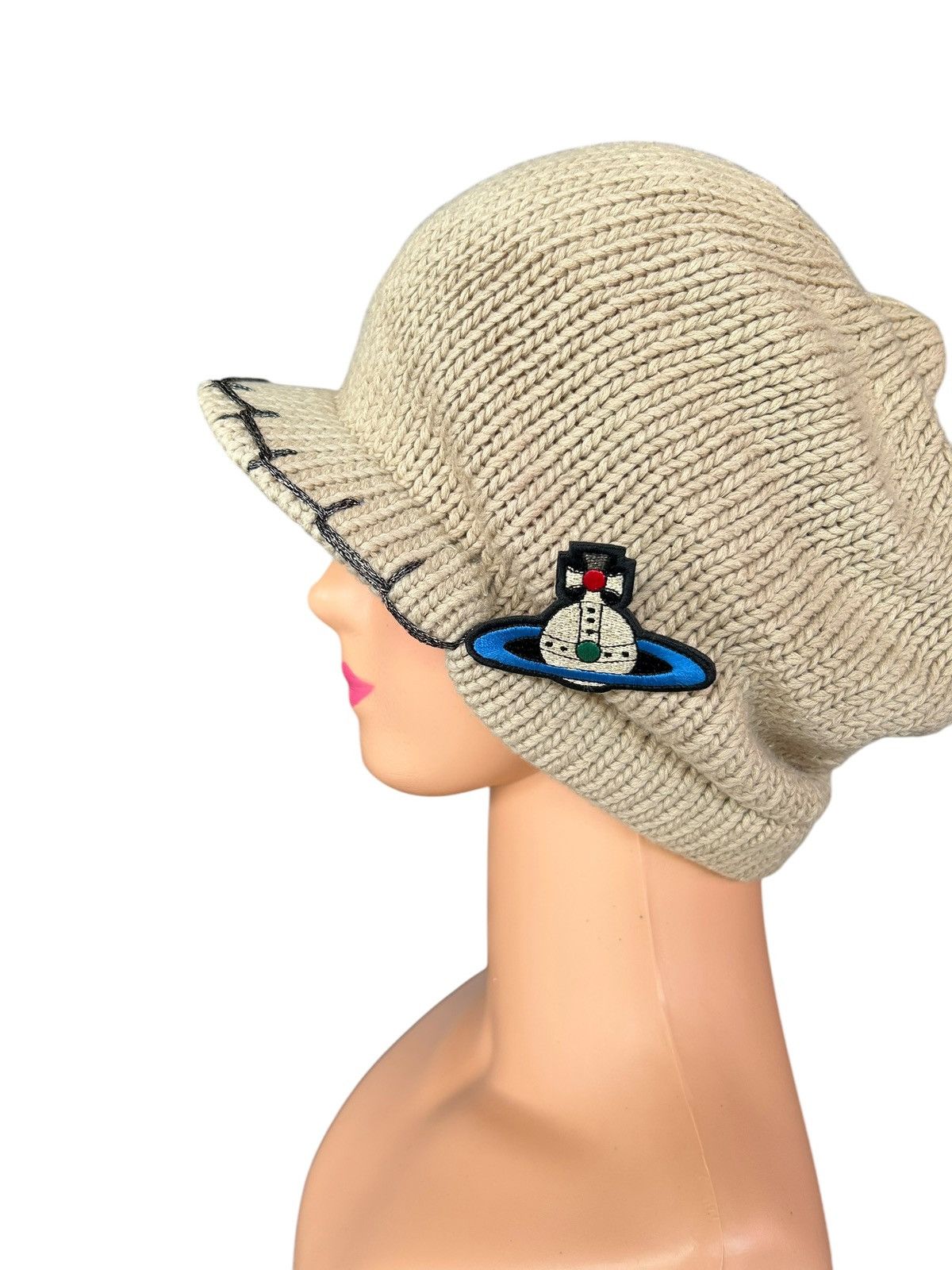 Vivienne Westwood Vivienne Westwood Orb Logo Knitted Big Hats ☠️☠️ Size ONE SIZE - 2 Thumbnail
