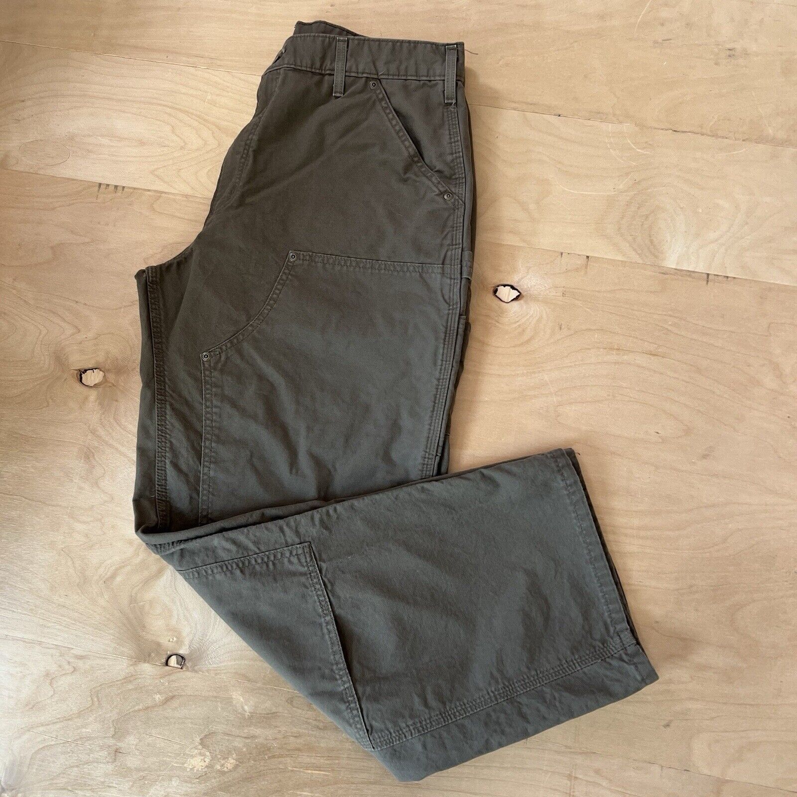 Carhartt × Vintage Vintage Carhartt Double Knee Pants 35 Dark Green Workwear Size US 35 - 8 Thumbnail
