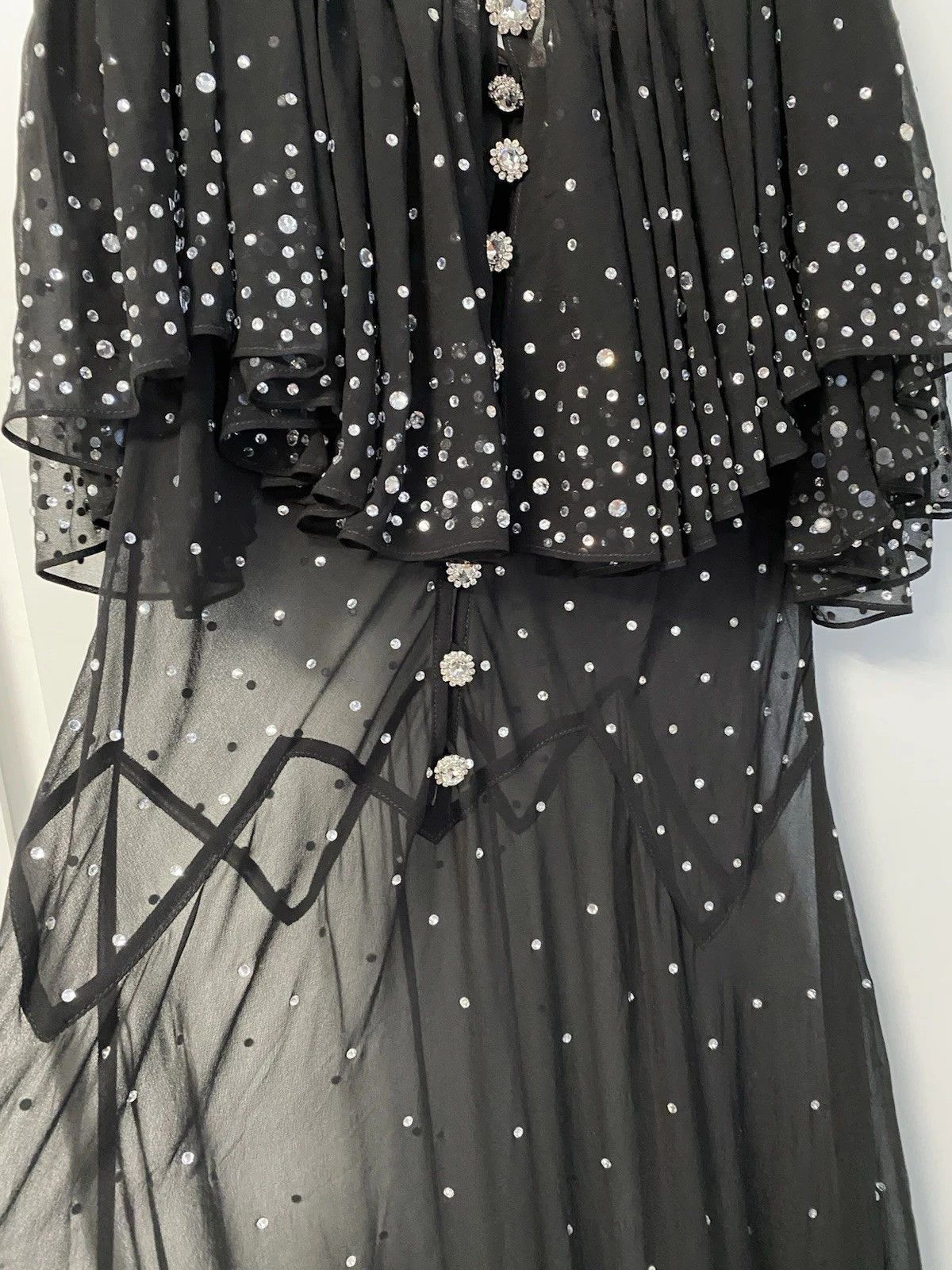 H&M × Paco Rabanne Paco Rabanne x H&M Crystal Black Long Dress Size M EUR42 Size M / US 6-8 / IT 42-44 - 11 Thumbnail