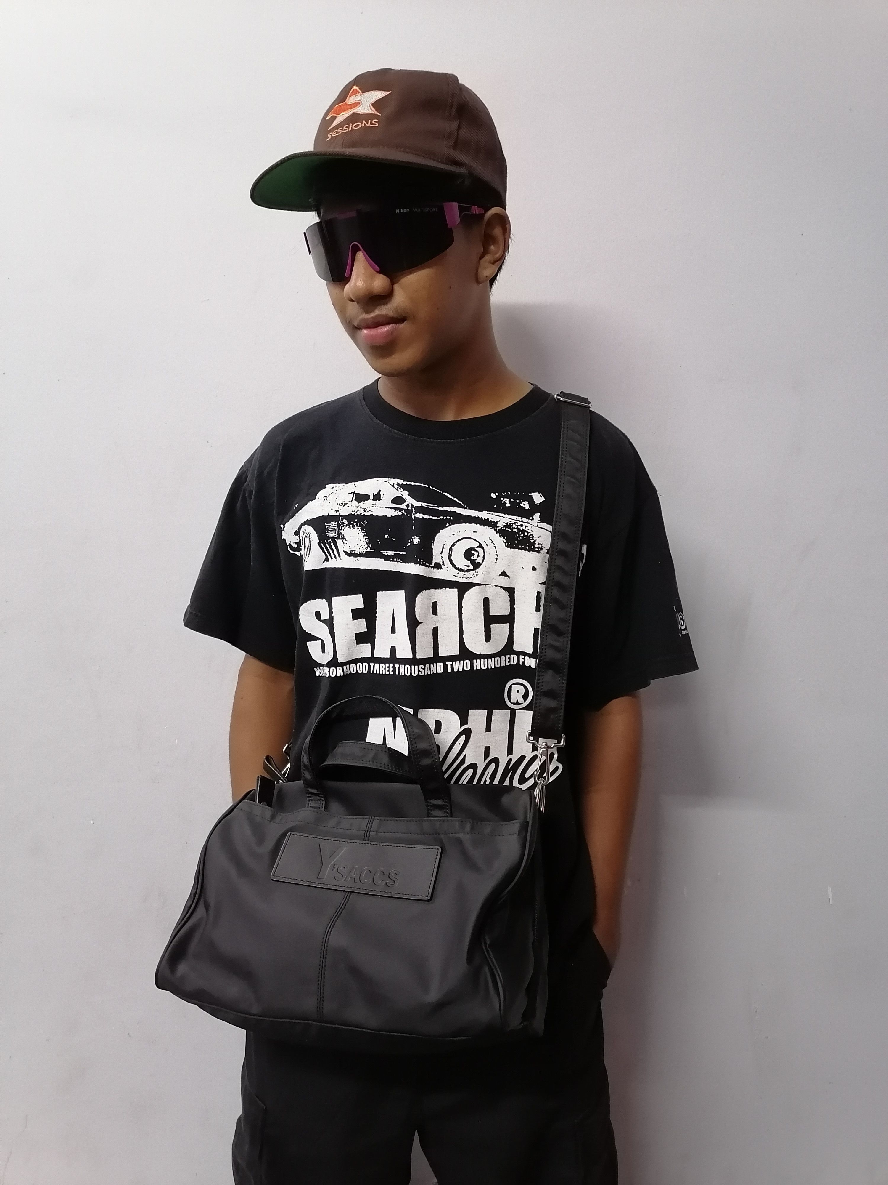 Designer × Yohji Yamamoto Y'saccs By Yohji Yamamoto Black Crossbody Bag Size ONE SIZE - 1 Thumbnail