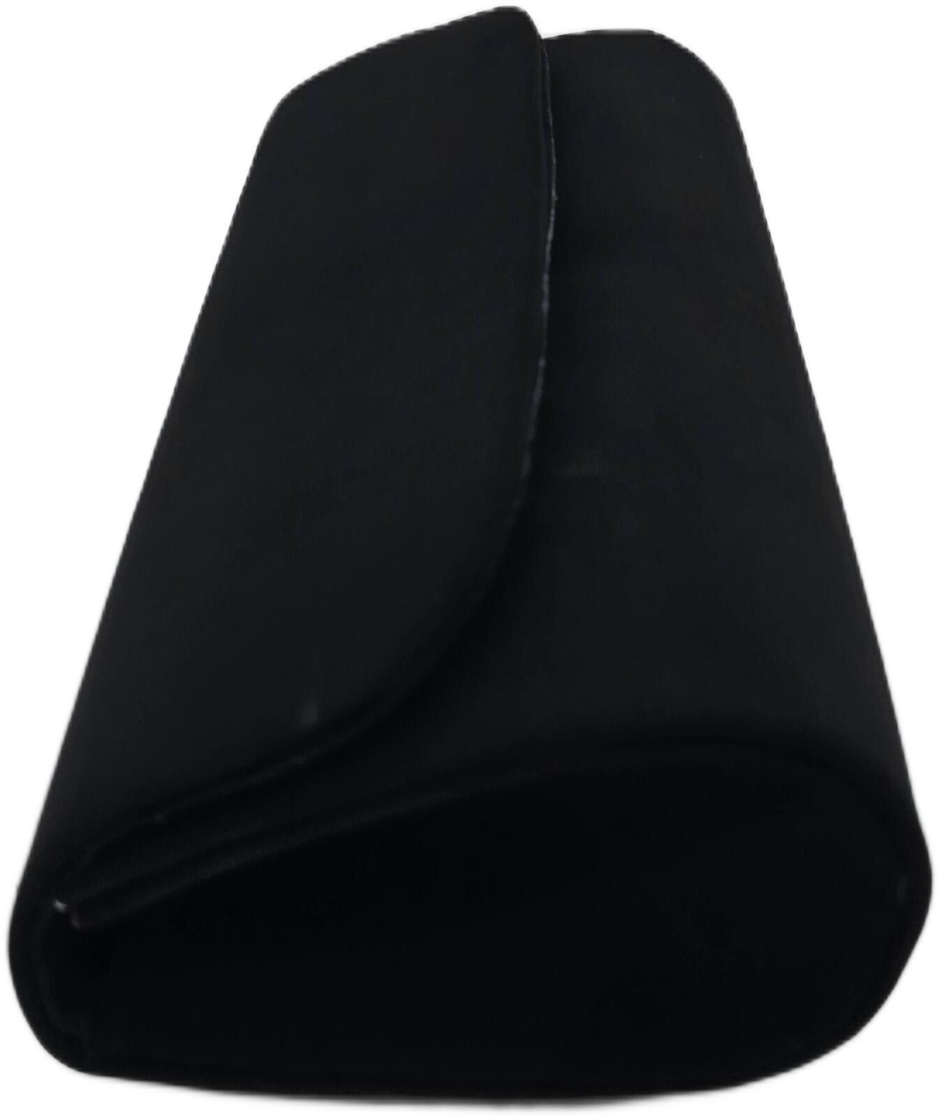 Unknown London Elegant Black Suede Clutch with Silver Chain Strap Size ONE SIZE - 6 Thumbnail