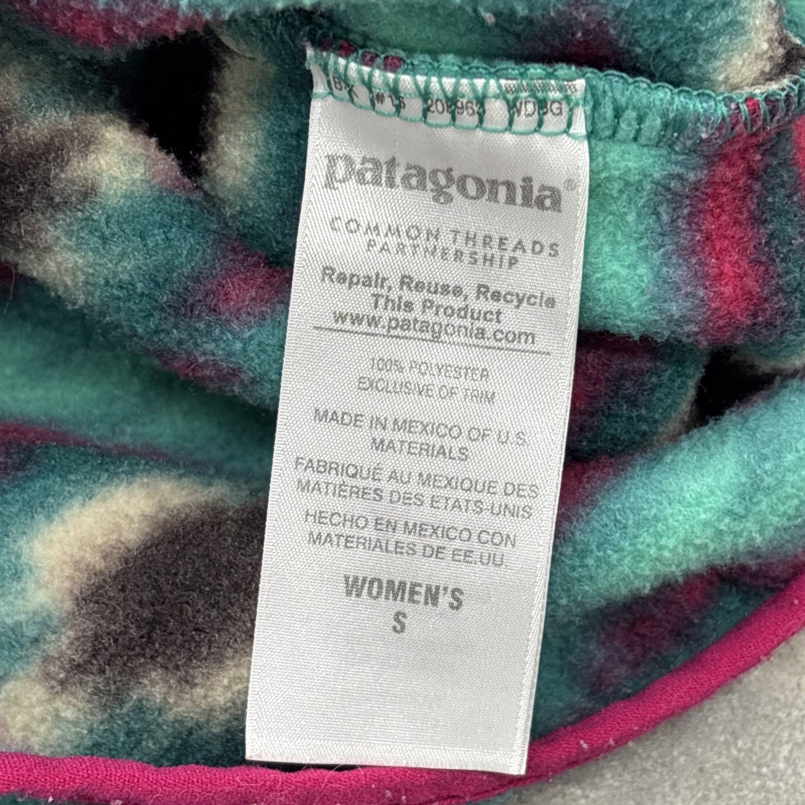 Patagonia Patagonia Sweater Womens Small Synchilla Beryl Green Size S / US 4 / IT 40 - 5 Thumbnail