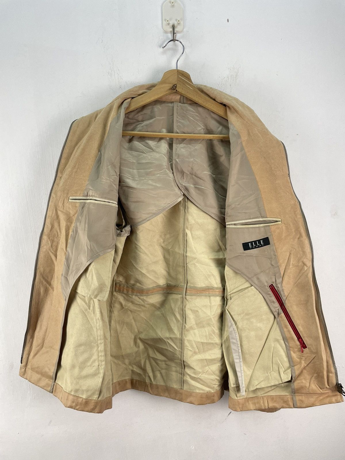 Genuine Leather Vintage Elle Paris Homme Leather Suede Jacket Motorcyle Size US L / EU 52-54 / 3 - 6 Thumbnail
