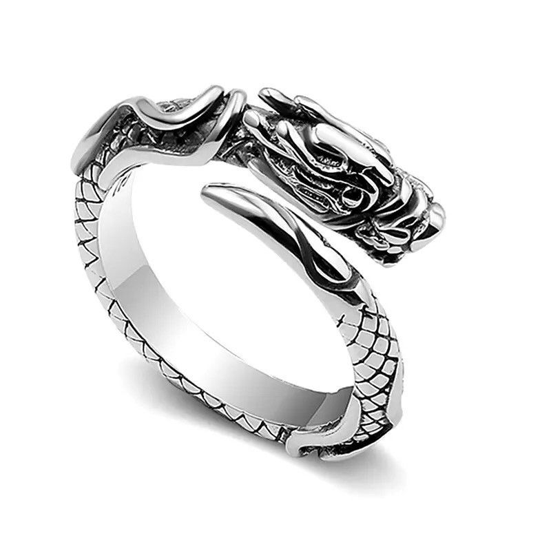 Jewelry Punk Dragon Adjustable Ring Size ONE SIZE - 3 Thumbnail