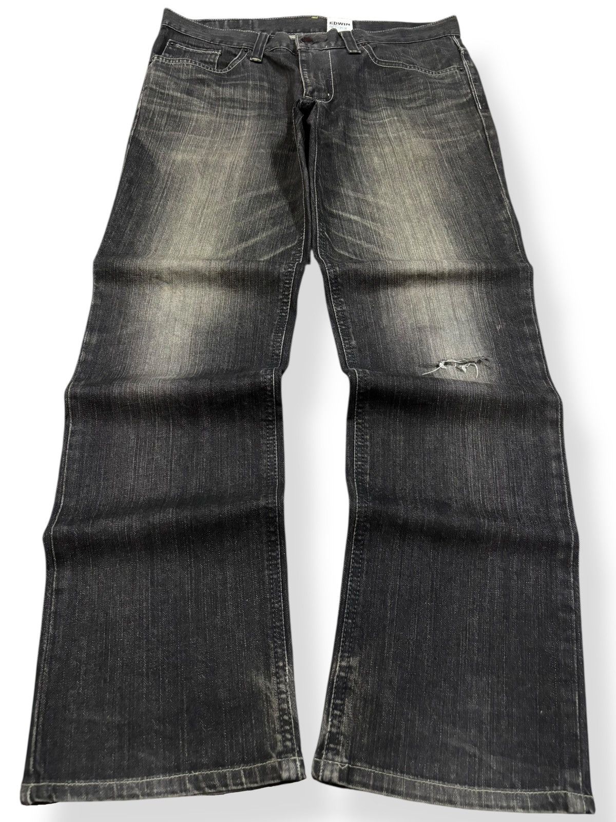Edwin Vintage Edwin XV Edge Black Faded Distressed Jeans Size US 34 / EU 50 - 1 Thumbnail