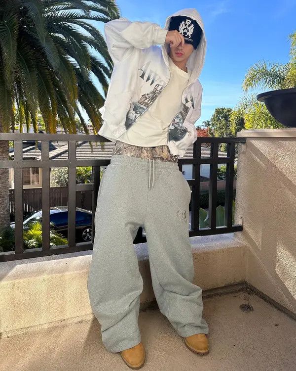 VIBE Double Waist Camouflage Boxer Baggy Sweatpants Size US 32 / EU 48 - 2 Thumbnail