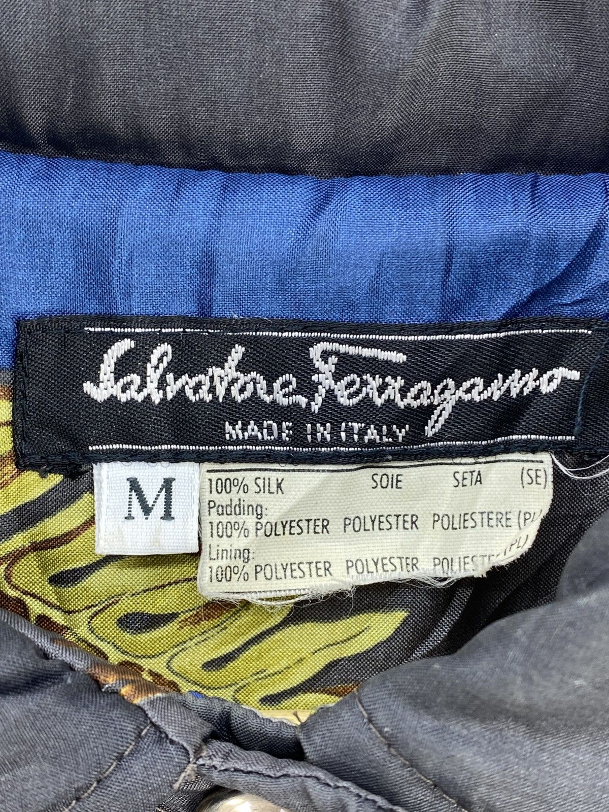 Salvatore Ferragamo Salvatore Ferragamo Quilted Nylon Snap Button Jacket Size US S / EU 44-46 / 1 - 12 Thumbnail