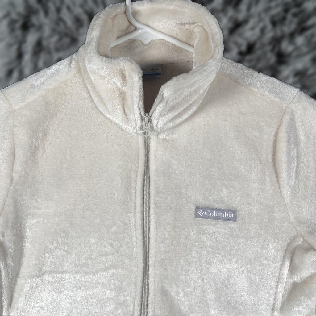 Vintage Columbia Jacket Womens M Ivory Plush Fleece Full Zip Sherpa Soft Warm Cozy Coat? Size M / US 6-8 / IT 42-44 - 1 Thumbnail