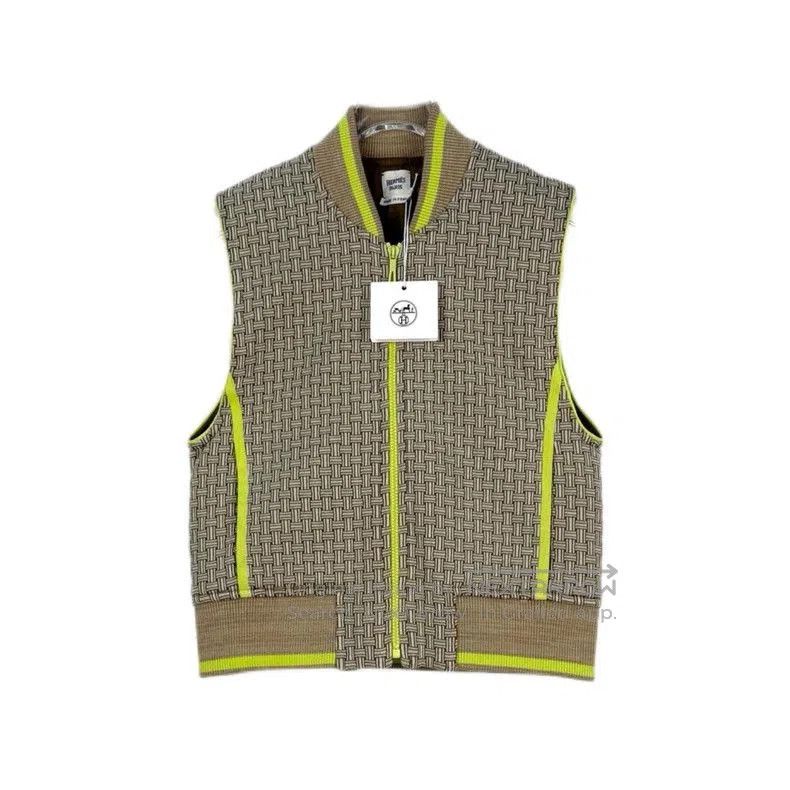 Hermes Hermes Beige Logo Cotton Nylon Vest. Size US XS / EU 42 / 0 - 1 Thumbnail
