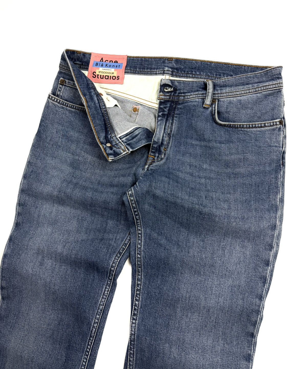 Acne Studios Acne Studios Slim Tapered Jeans North Mid Blue Denim Vintage Size US 33 - 6 Thumbnail