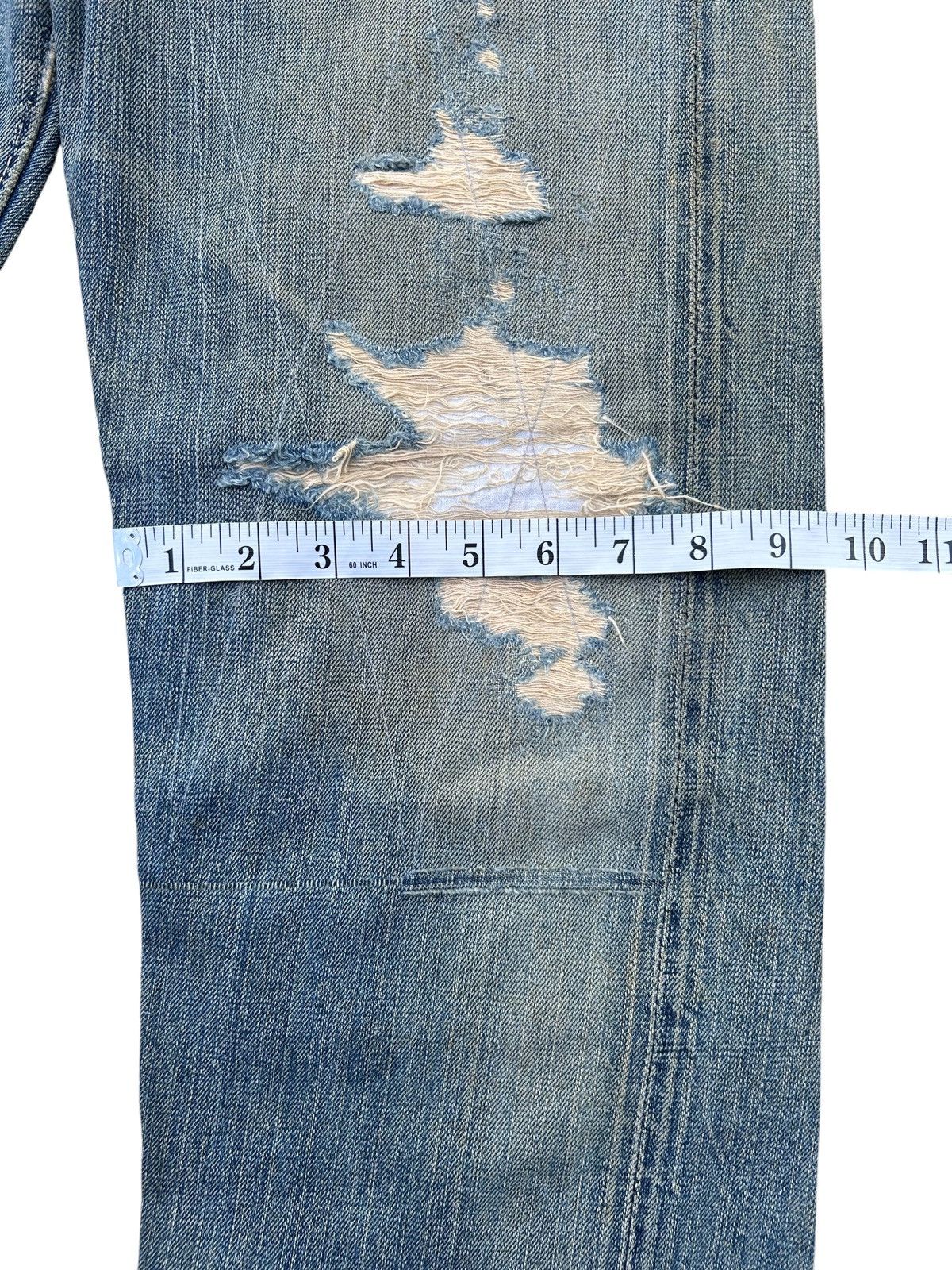 Kapital Vintage Joe McCoy Selvedge Thrashed Repair Denim Jeans Size US 30 / EU 46 - 23 Thumbnail