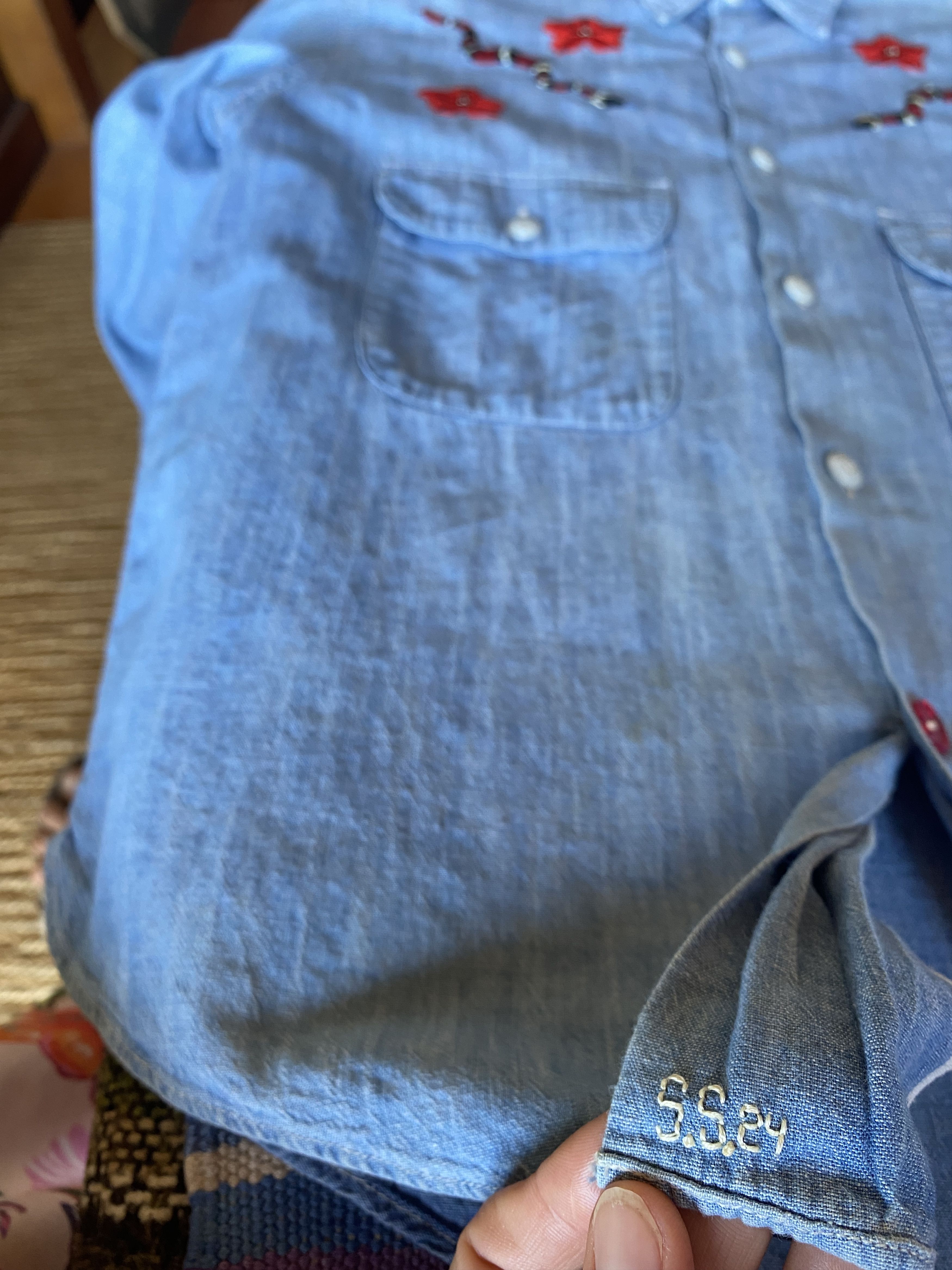 Japanese Brand BIG YANK Vintage Denim Shirt with embroidery Size M / US 6-8 / IT 42-44 - 10 Thumbnail