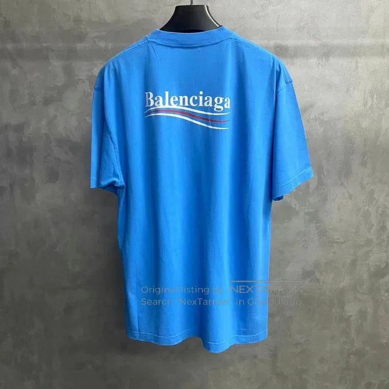 Balenciaga Balenciaga Blue Coke Print Logo T-shirt. Size US XS / EU 42 / 0 - 2 Thumbnail