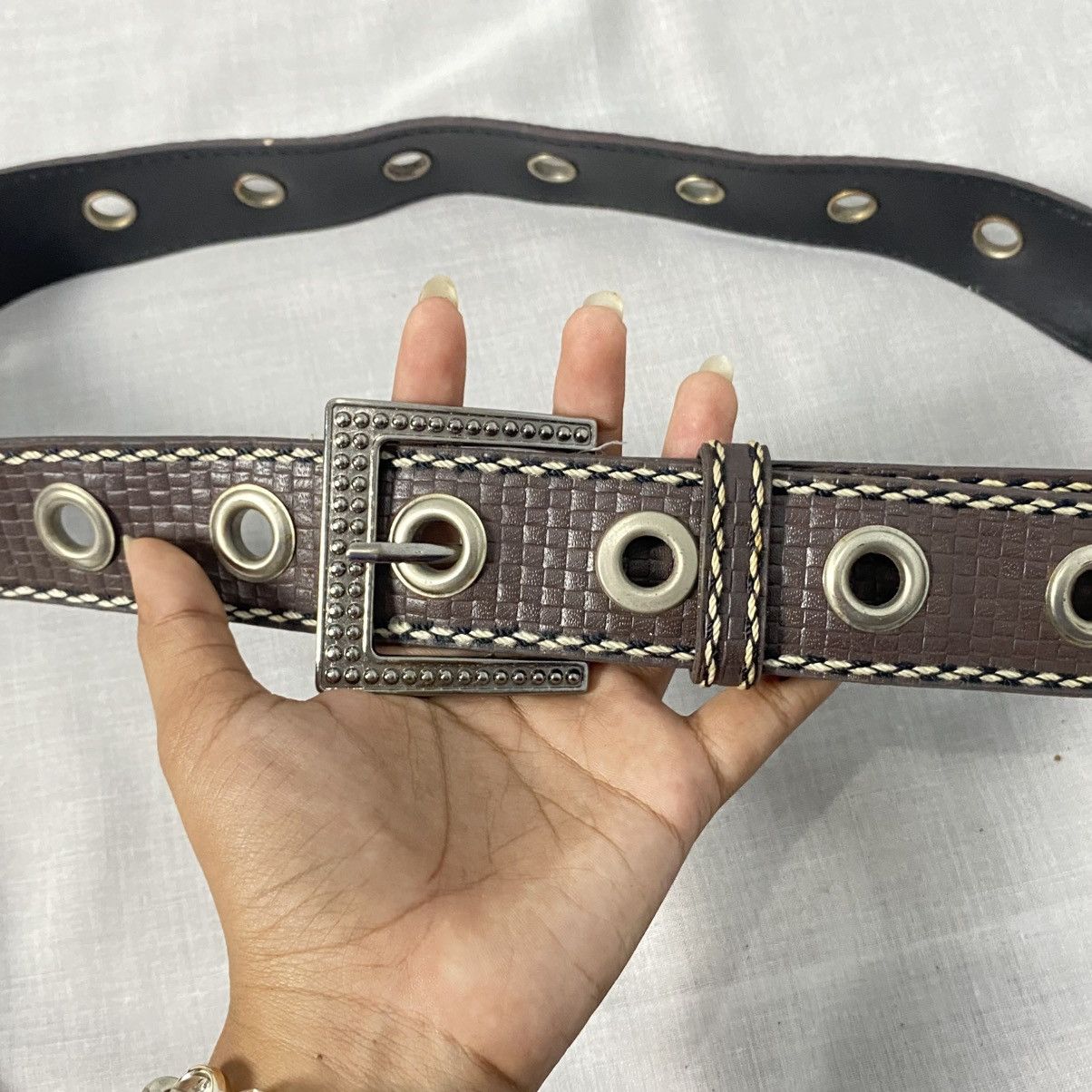 If Six Was Nine × Japanese Brand Studed croco brown belts Size ONE SIZE - 3 Thumbnail