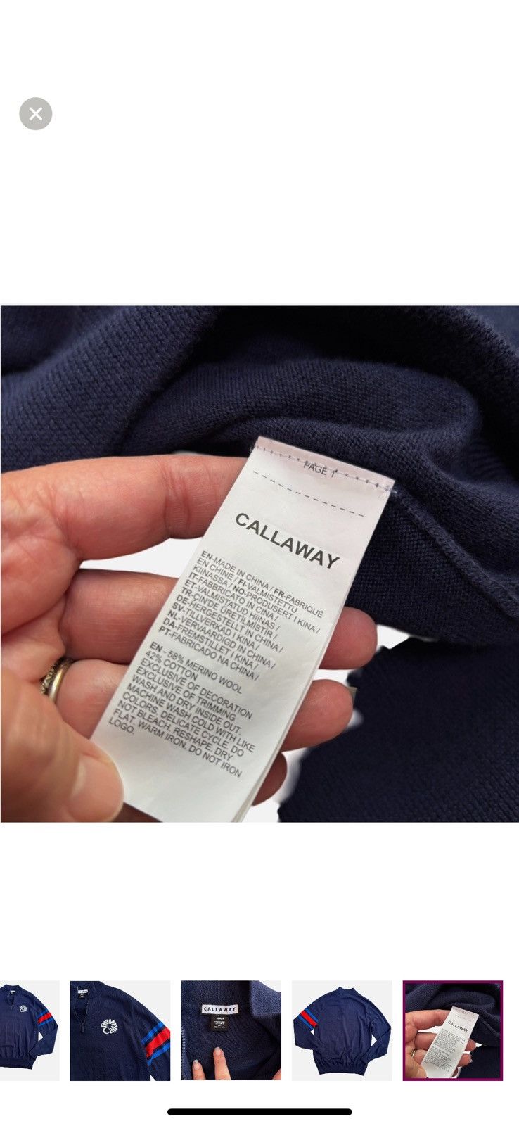 Callaway Callaway Legacy Collection Wool Blend 1/4 Zip Golf Sweater M Size US M / EU 48-50 / 2 - 5 Thumbnail