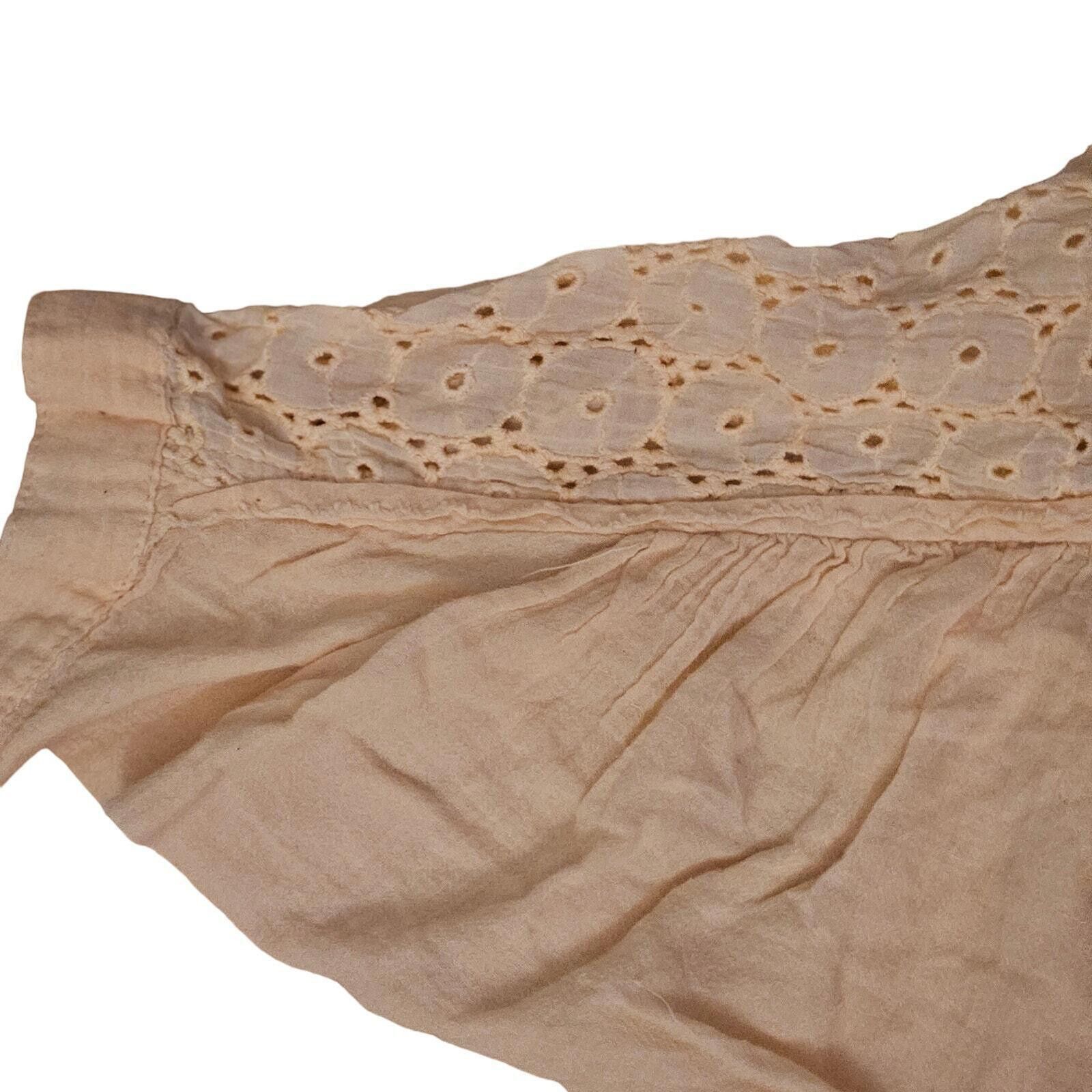 Free People Free People Boho Top Front Button Eyelet Peach Size X Small Size XS / US 0-2 / IT 36-38 - 4 Thumbnail