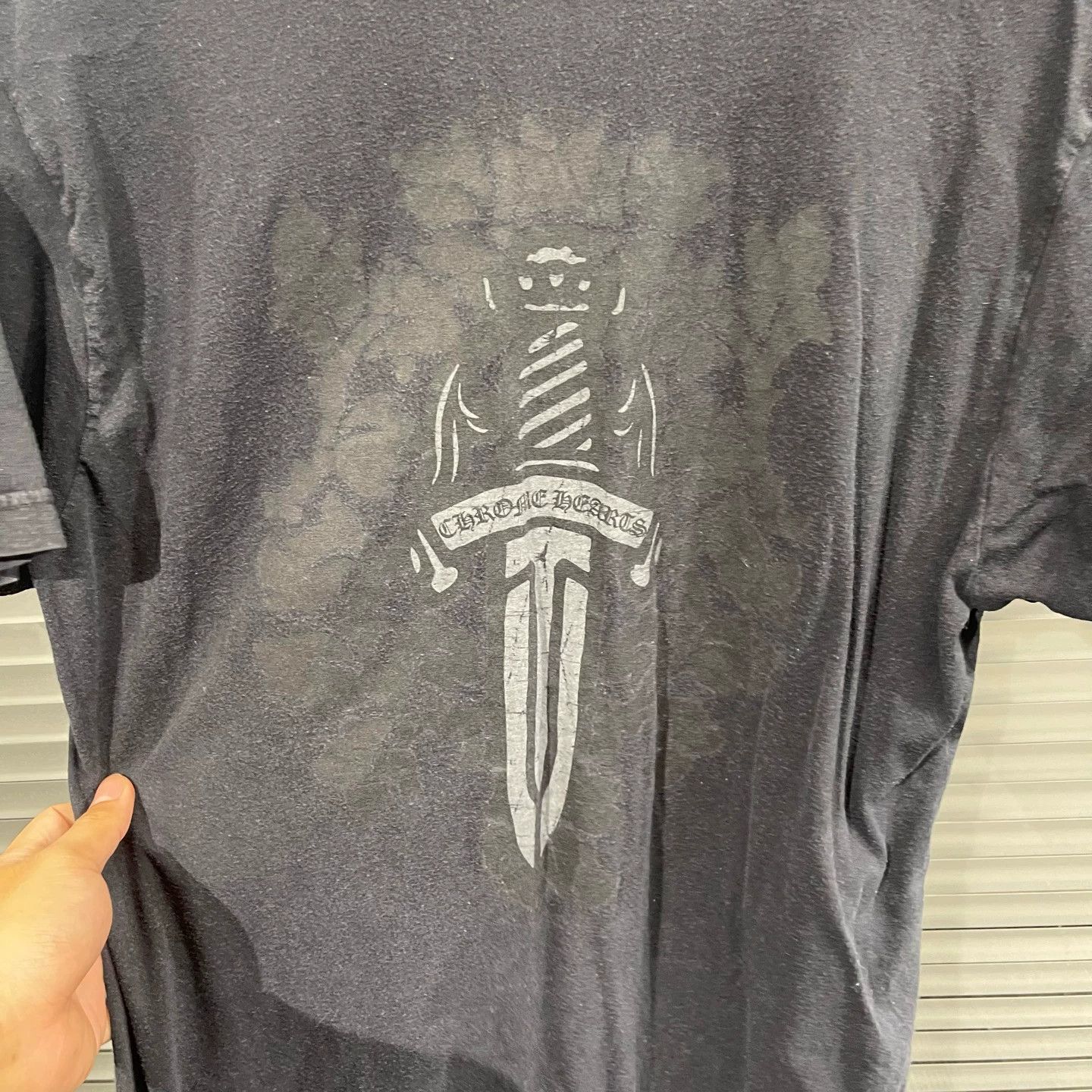 Chrome Hearts CH Sword Vine Scroll Black Silver Foil Short Sleeve L 9/10 Size US L / EU 52-54 / 3 - 6 Thumbnail