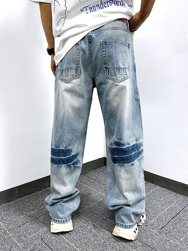 Vintage Vintage distressed washed straight leg simple casual jeans Size US 32 / EU 48 - 4 Thumbnail