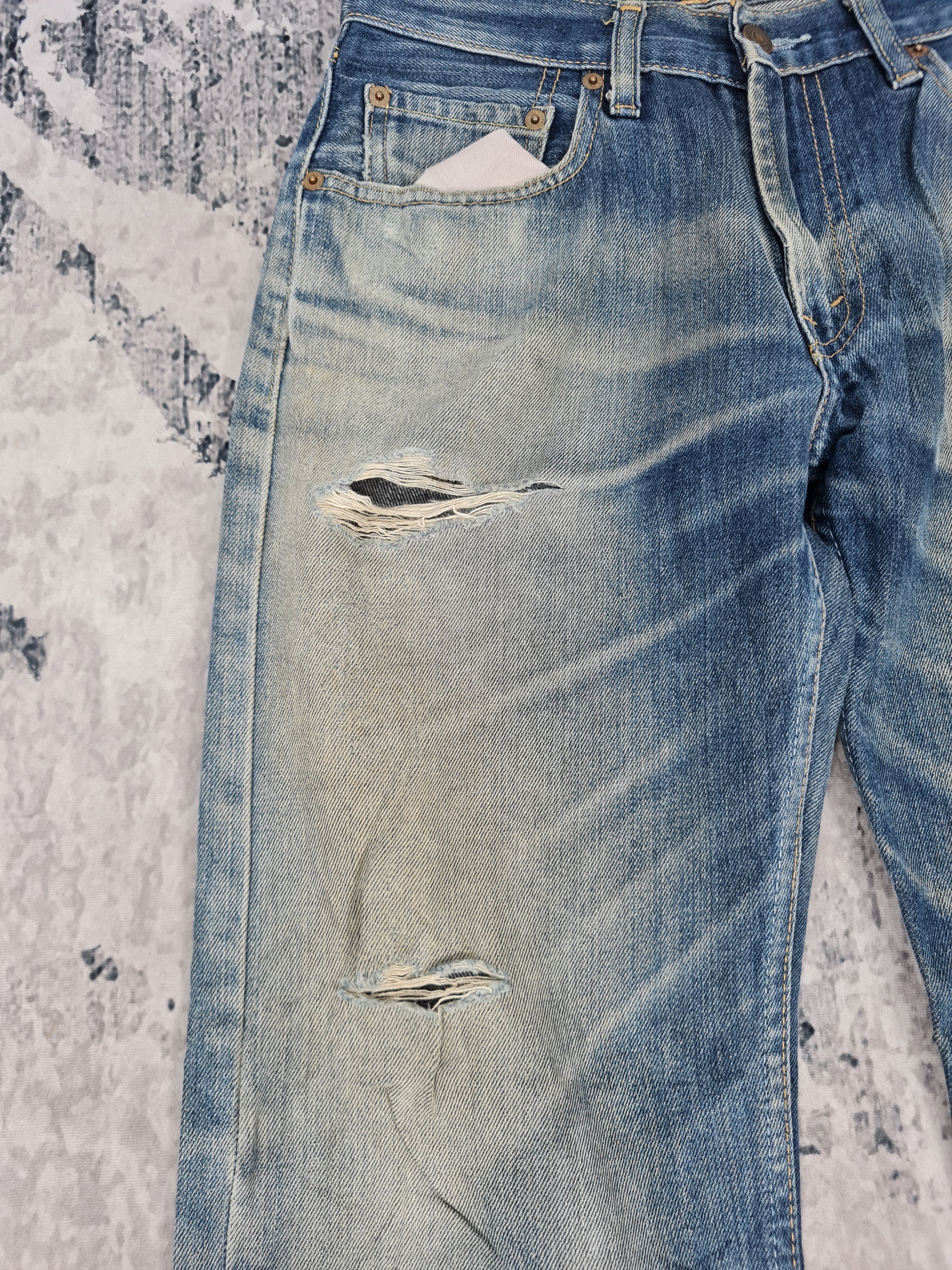 Levi's Vintage Clothing LEVIS 530 Distressed Stone Wash Cropped L0373 Size 28X27 Size US 28 / EU 44 - 6 Thumbnail
