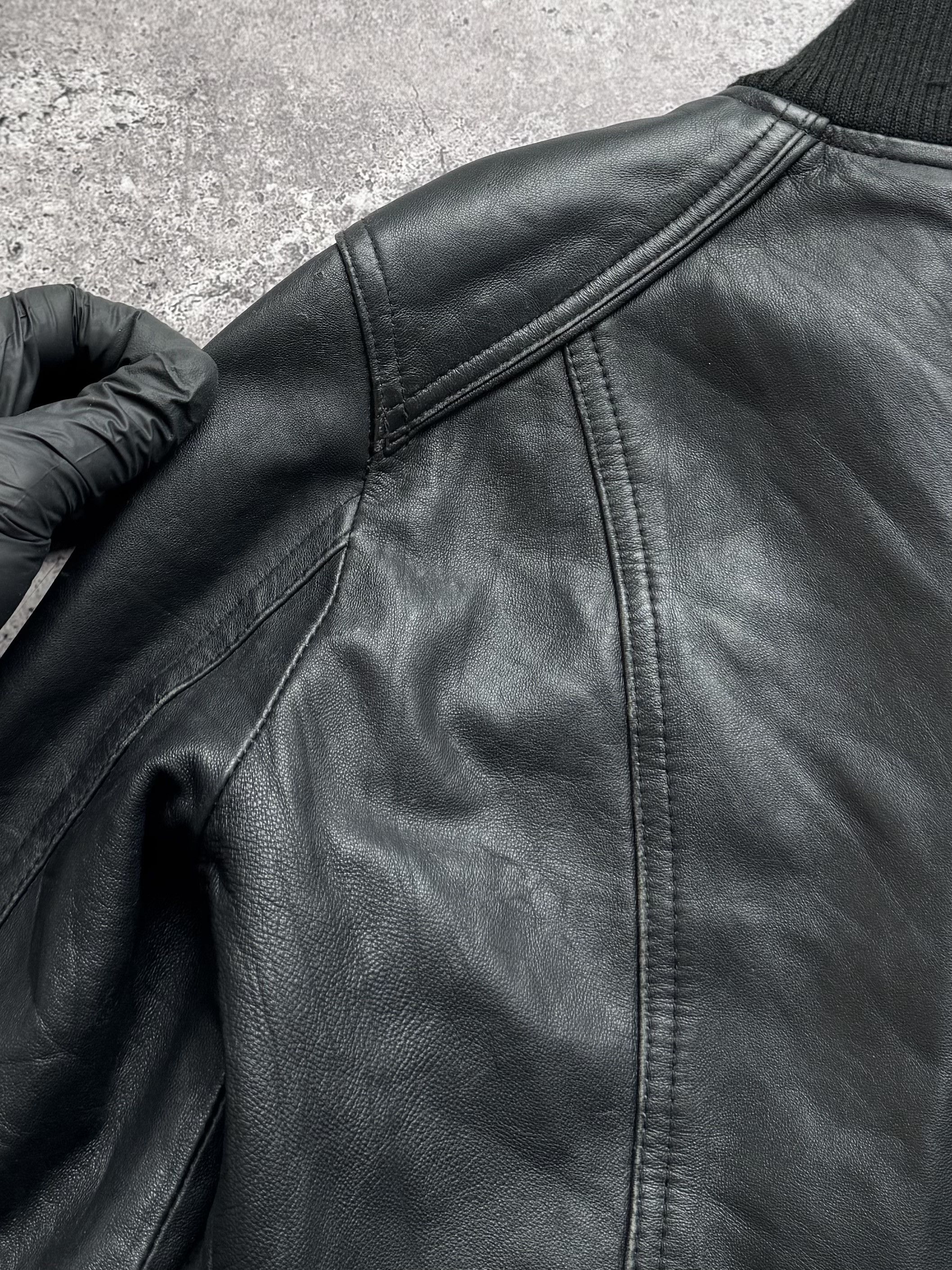 Vintage Vintage Cropped Leather Jacket C2(V480) Size XS / US 0-2 / IT 36-38 - 14 Thumbnail