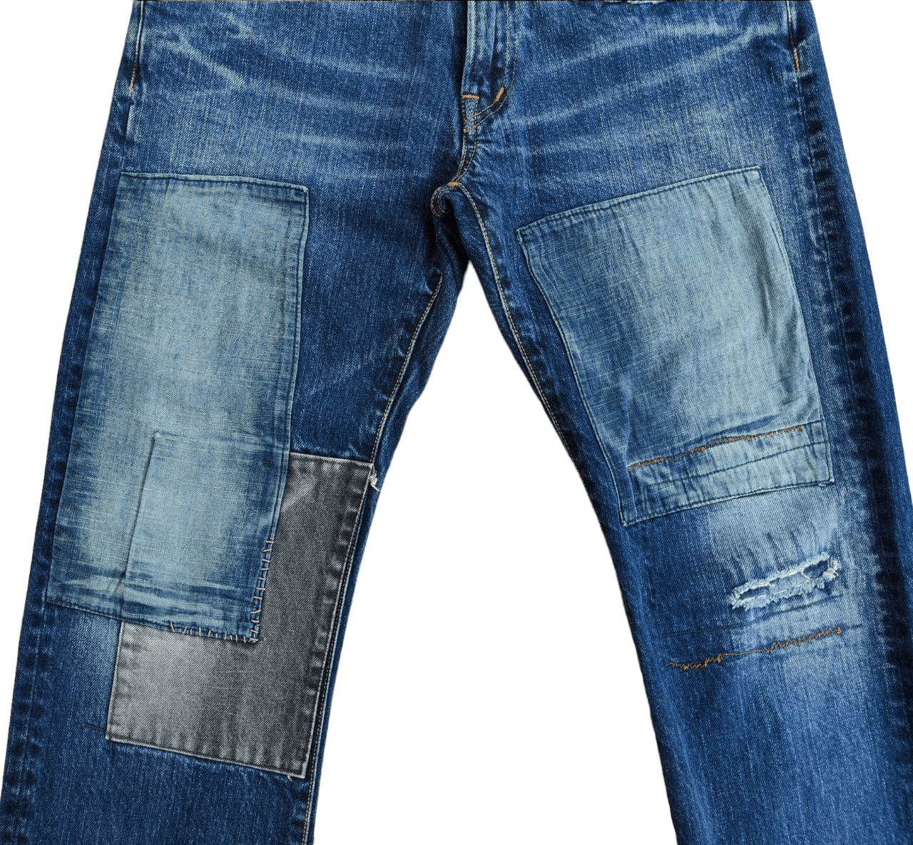 Blue Blue Japan Blue Blue Japan Patch Denim Size US 29 - 4 Thumbnail