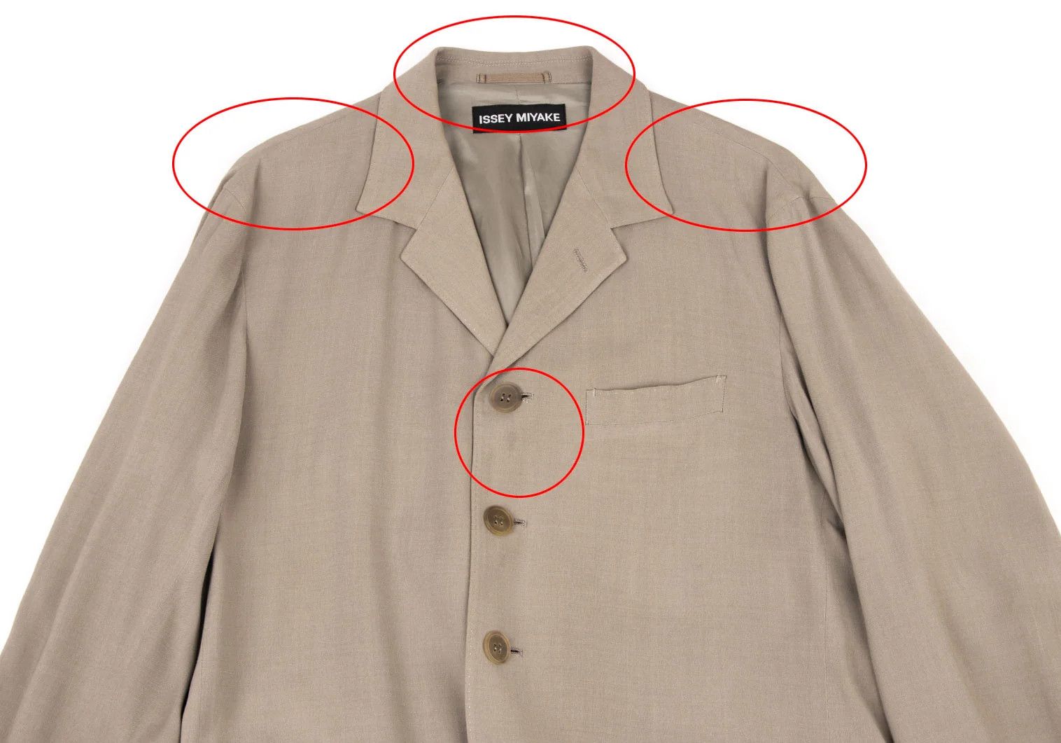 Issey Miyake Rayon Silk Flap Pocket Jacket in Beige Size US M / EU 48-50 / 2 - 2 Thumbnail