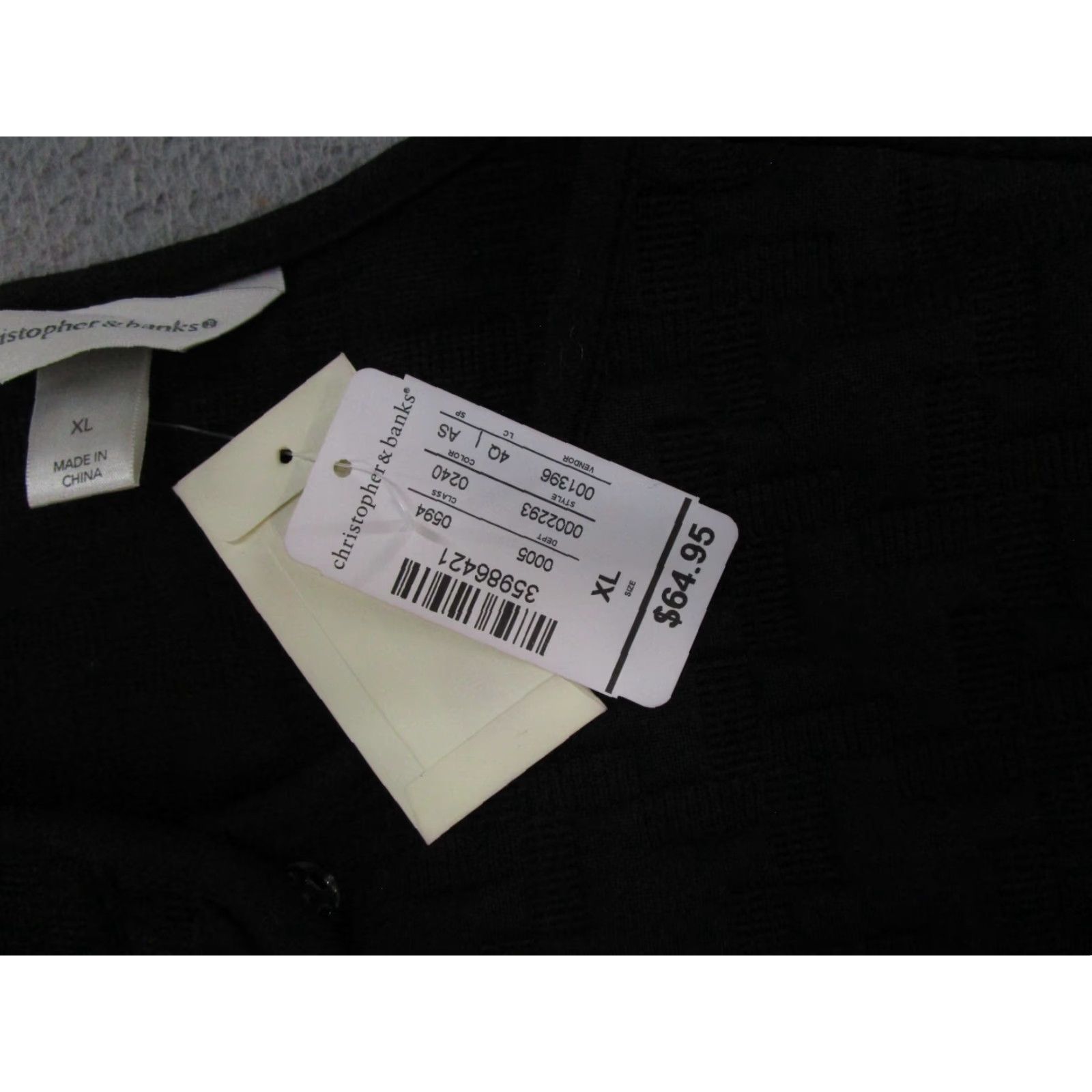 Vintage Christopher & Banks Jacket Women's Black Zip Up XL Pockets Read Spring Fall Winter Basic Jacket Womens LUX Size XL / US 12-14 / IT 48-50 - 2 Thumbnail