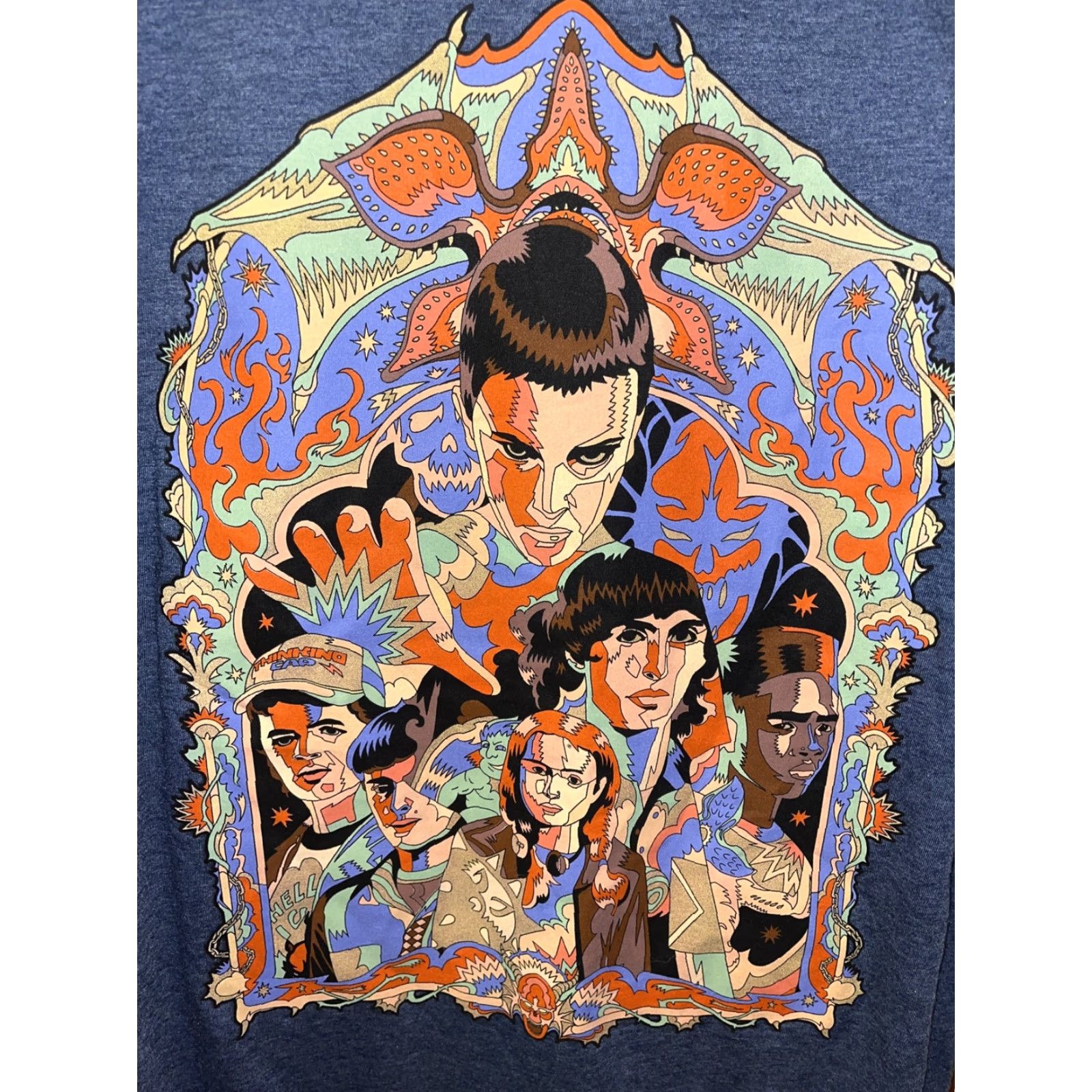 Vintage Netflix Stranger Things Cool Art Eleven & Crew Blue T-shirt Adult Large NWT Size US L / EU 52-54 / 3 - 4 Thumbnail