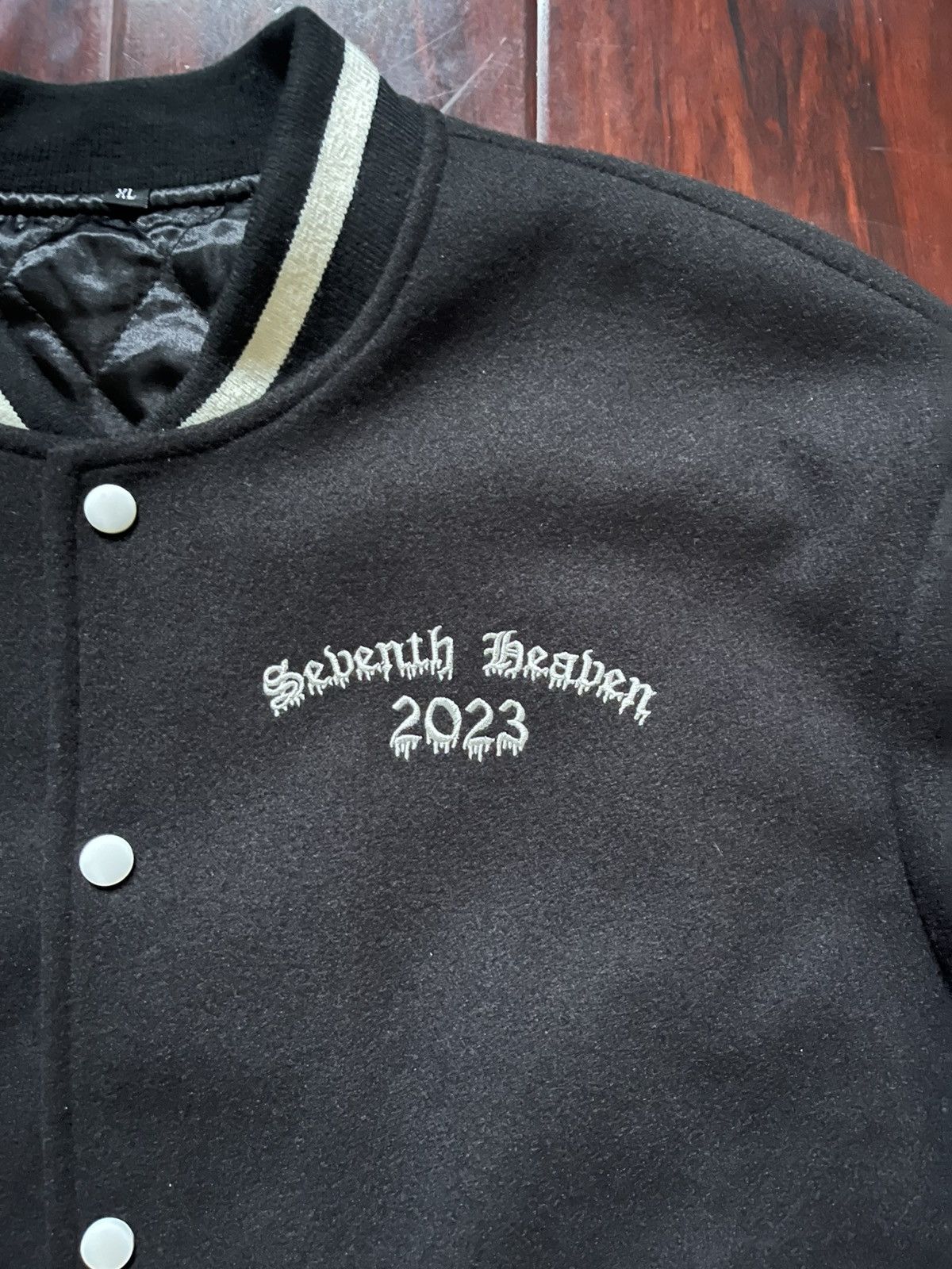 Seventh Heaven Seventh Heaven 2023 Barbed Wire Cross Varsity Jacket SZ XL Size US XL / EU 56 / 4 - 4 Thumbnail