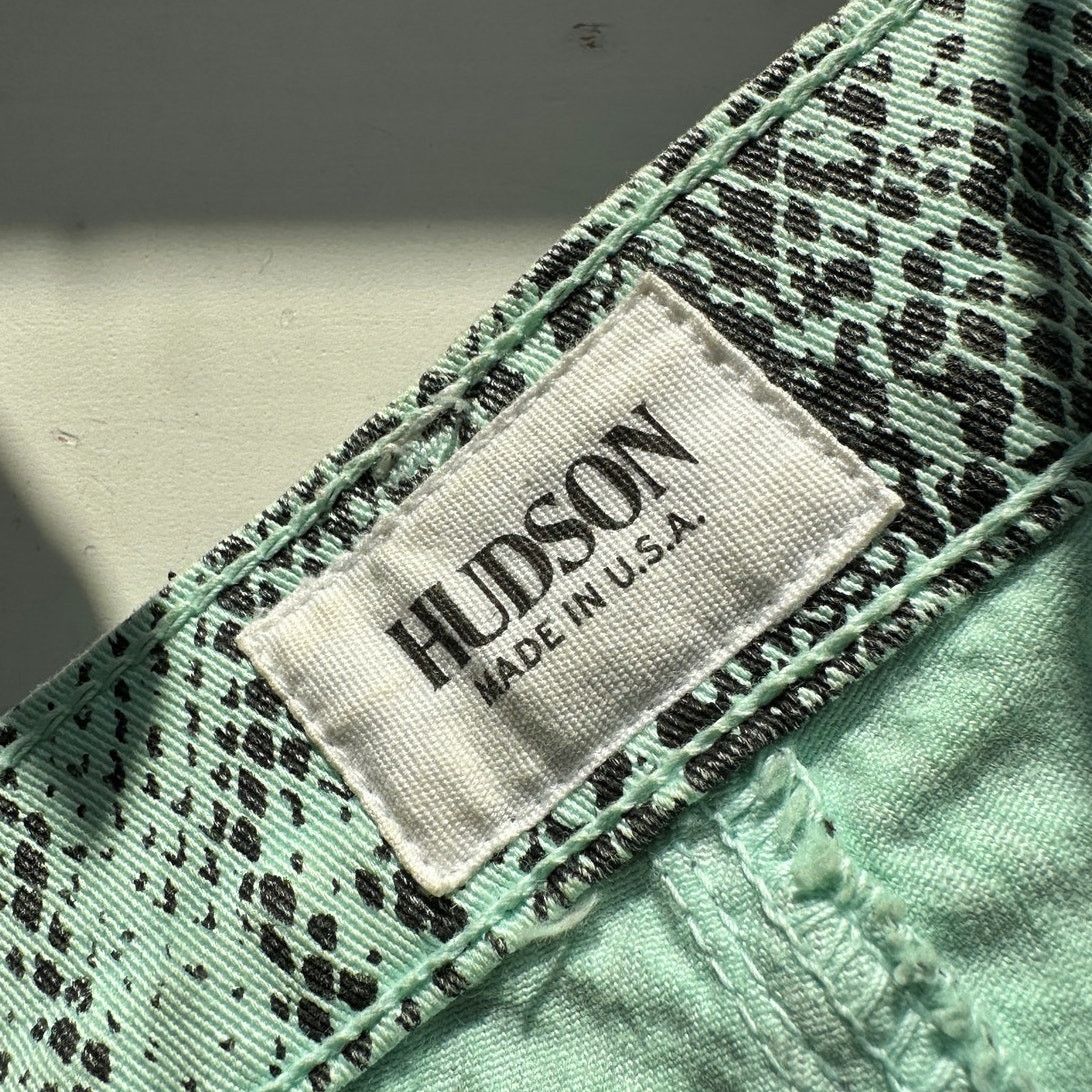 Hudson Hudson Teal & Black Snakeprint Nico Skinny Midrise Jean 26 Size 26" / US 2 / IT 38 - 8 Thumbnail