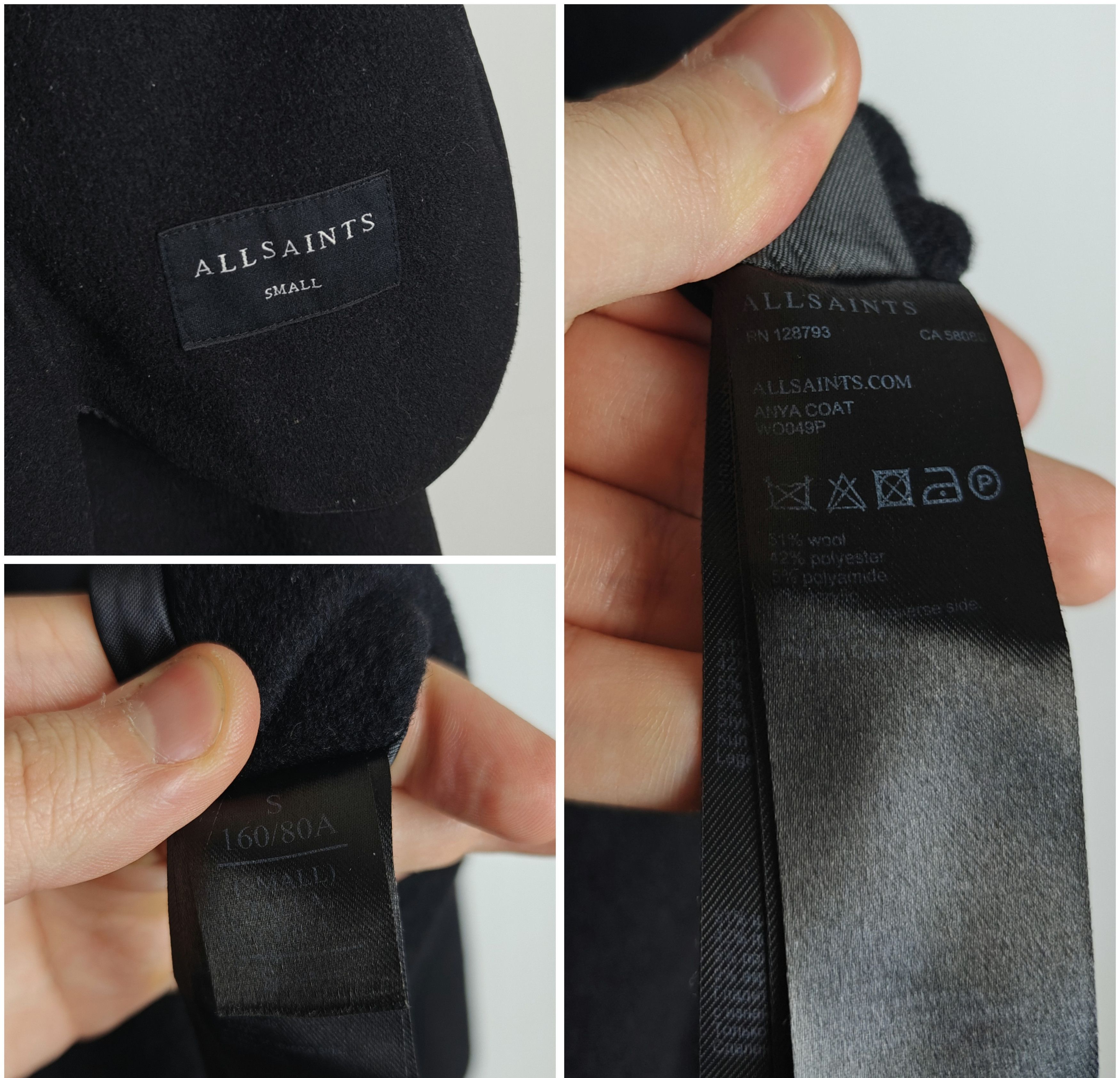 Allsaints Allsaints Anya Coat Wool Jacket Black size S Size S / US 4 / IT 40 - 9 Thumbnail