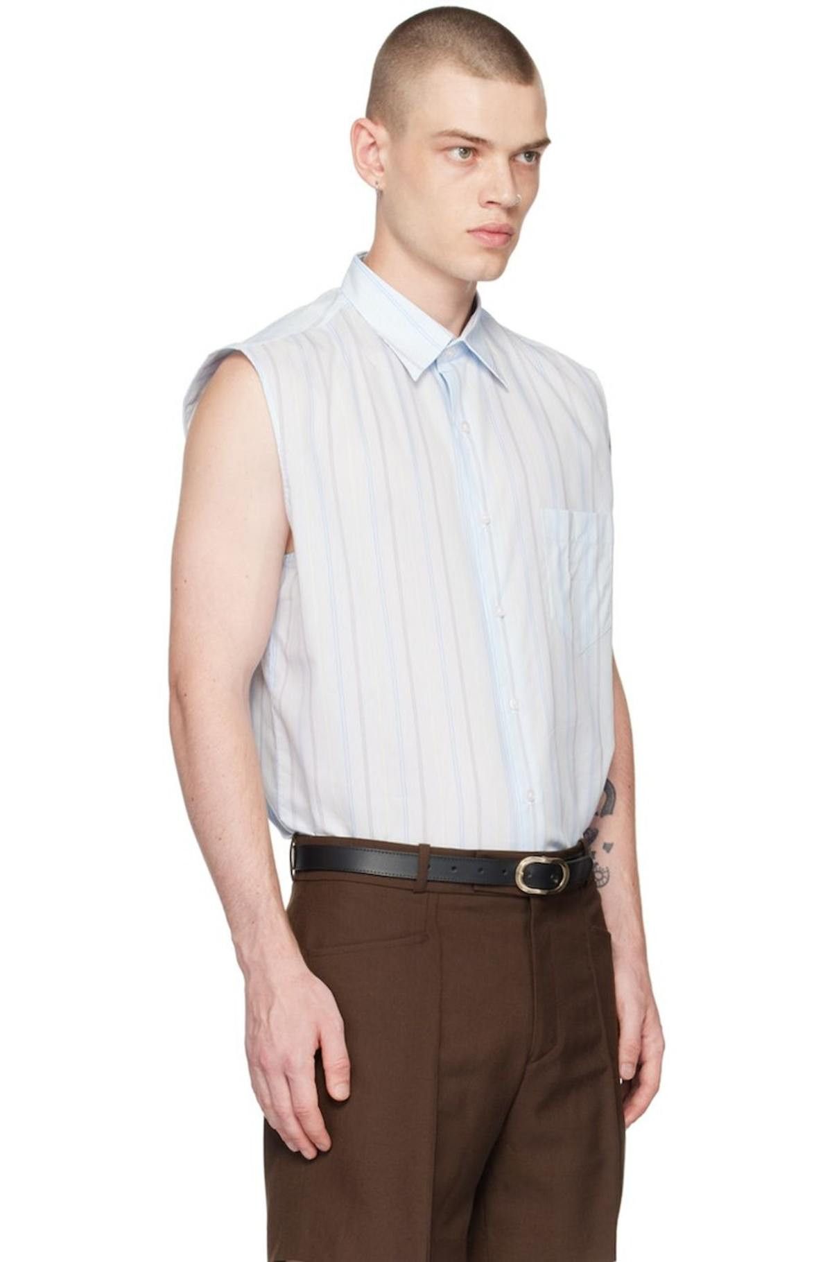 Ernest W. Baker BNWT SS23 ERNEST W. BAKER STRIPED SLEEVELESS SHIRT 46 Size US S / EU 44-46 / 1 - 12 Thumbnail