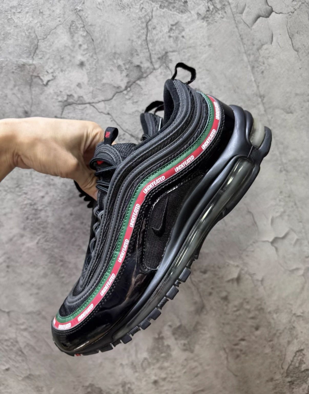 Nike Undefeated x Nike Air Max 97, Black Red & Green Striped K37 Size US 10 / EU 43 - 2 Thumbnail