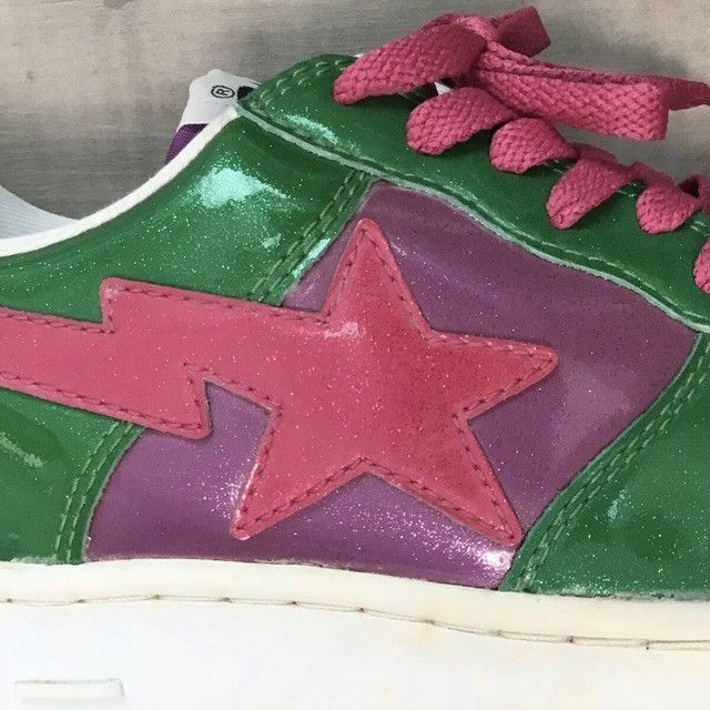 Bape × Nigo Glitter BAPE STA Sneakers a bathing ape NIGO BAPESTA Size US 8 / EU 41 - 7 Thumbnail