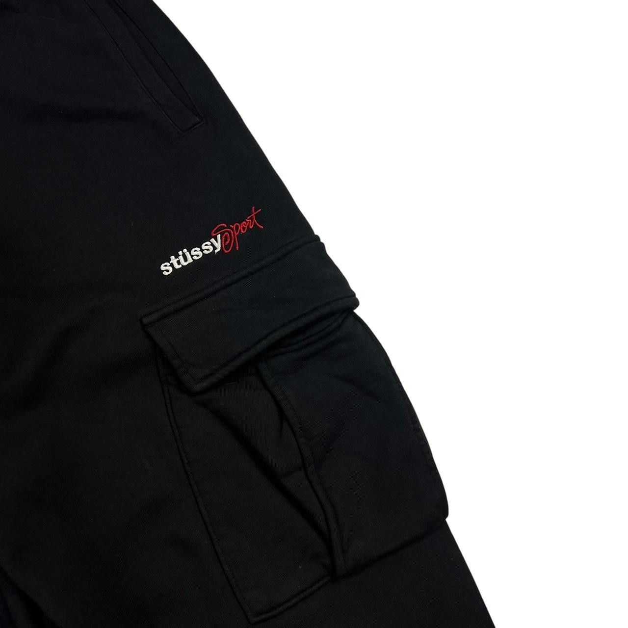 Stussy Stussy Sport Black Cargo Joggers / Sweatpants - Small Size US 31 - 3 Thumbnail