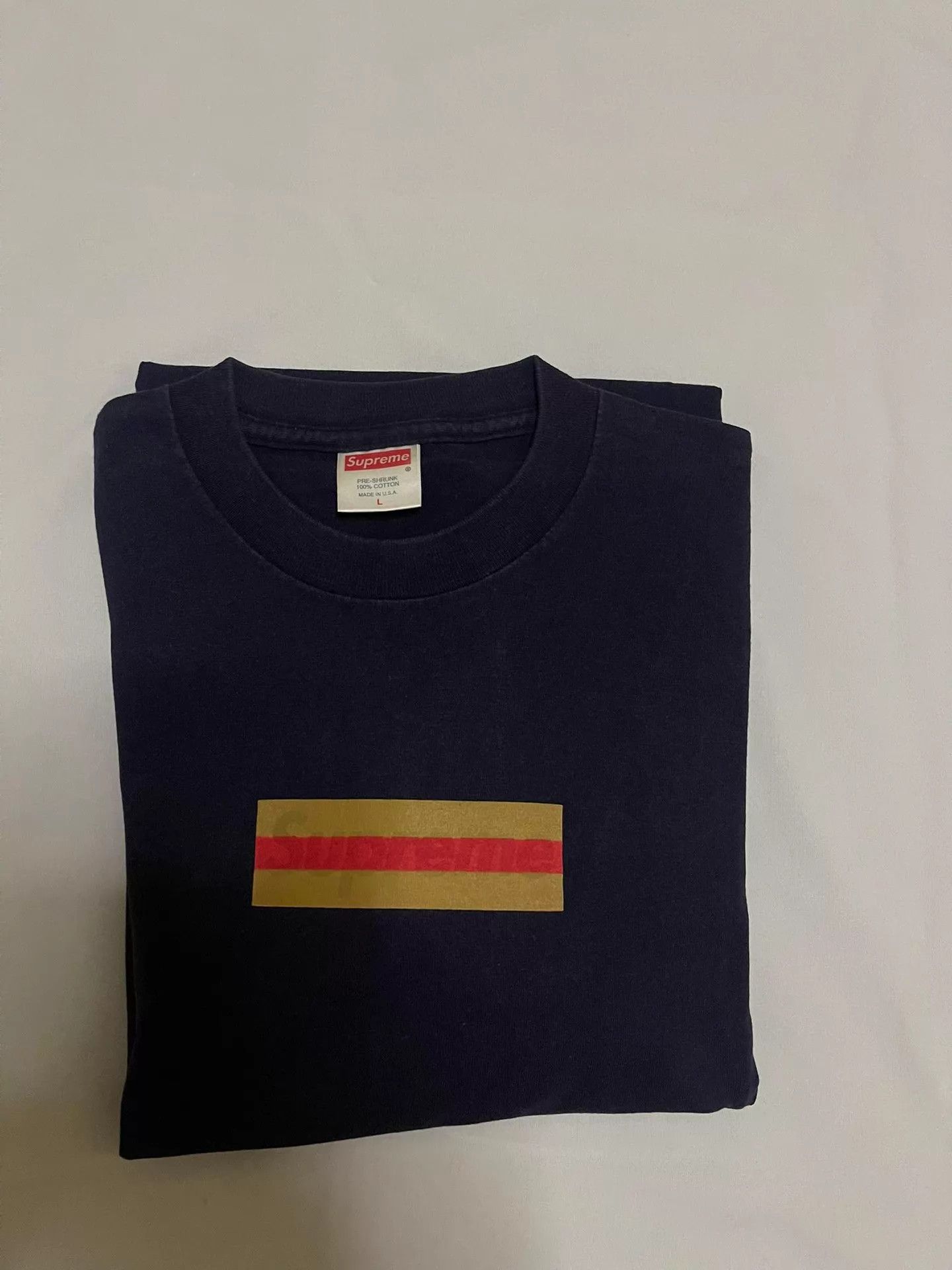 Supreme Supreme Box Logo Short Sleeve Tee Navy L Vintage Size US L / EU 52-54 / 3 - 1 Thumbnail