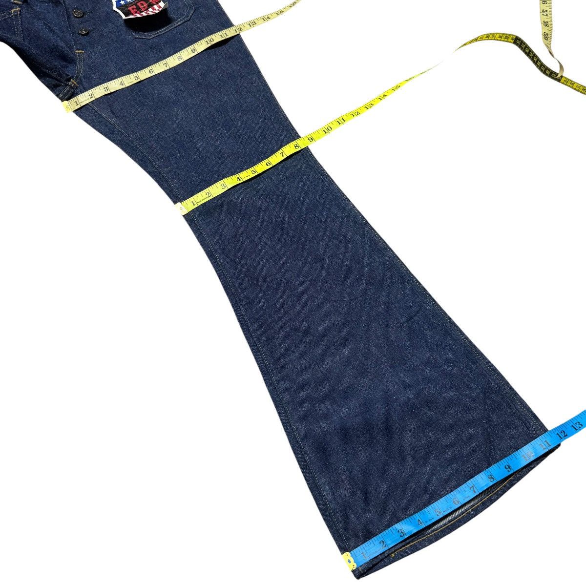 Edwin Deadstock Late 70s Edwin Denim Bell Bottom Jeans Size US 33 - 17 Thumbnail