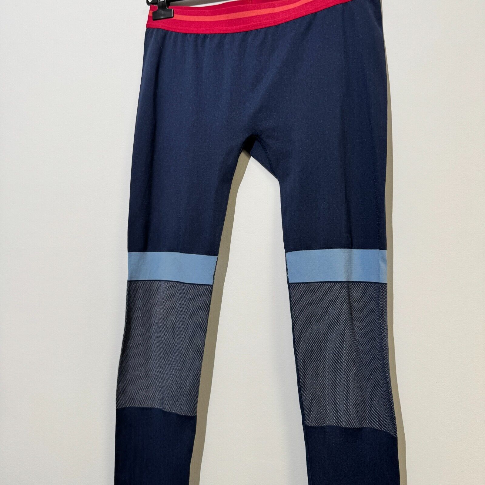 Vintage Vintage 90s Karrie Moor Unisex Navy Blue Polyester Leggings Size US 29 - 3 Thumbnail