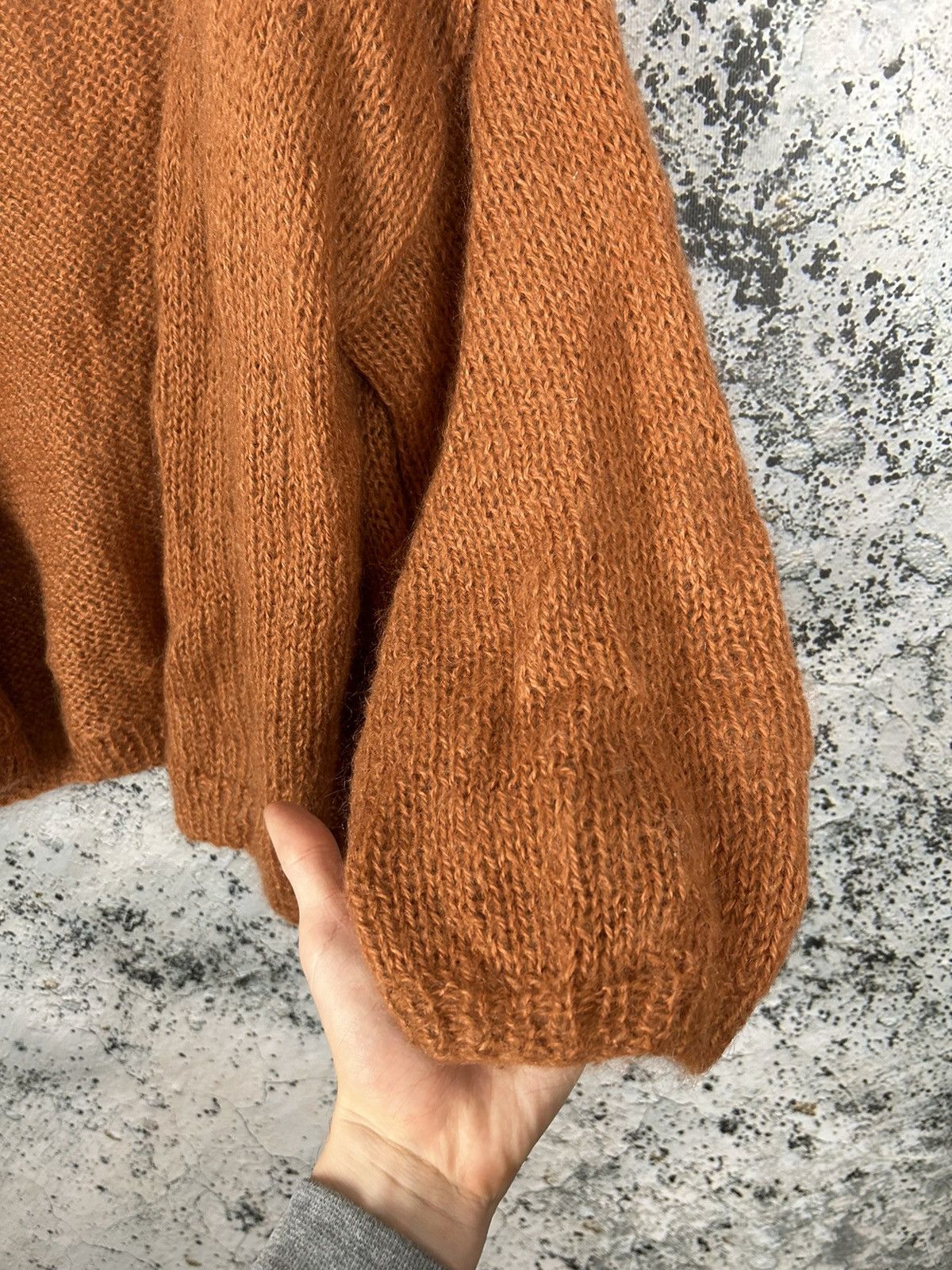 Vintage Vintage Mohair Avantgarde Cardigan Handmade Knit Sweater Size US L / EU 52-54 / 3 - 6 Thumbnail