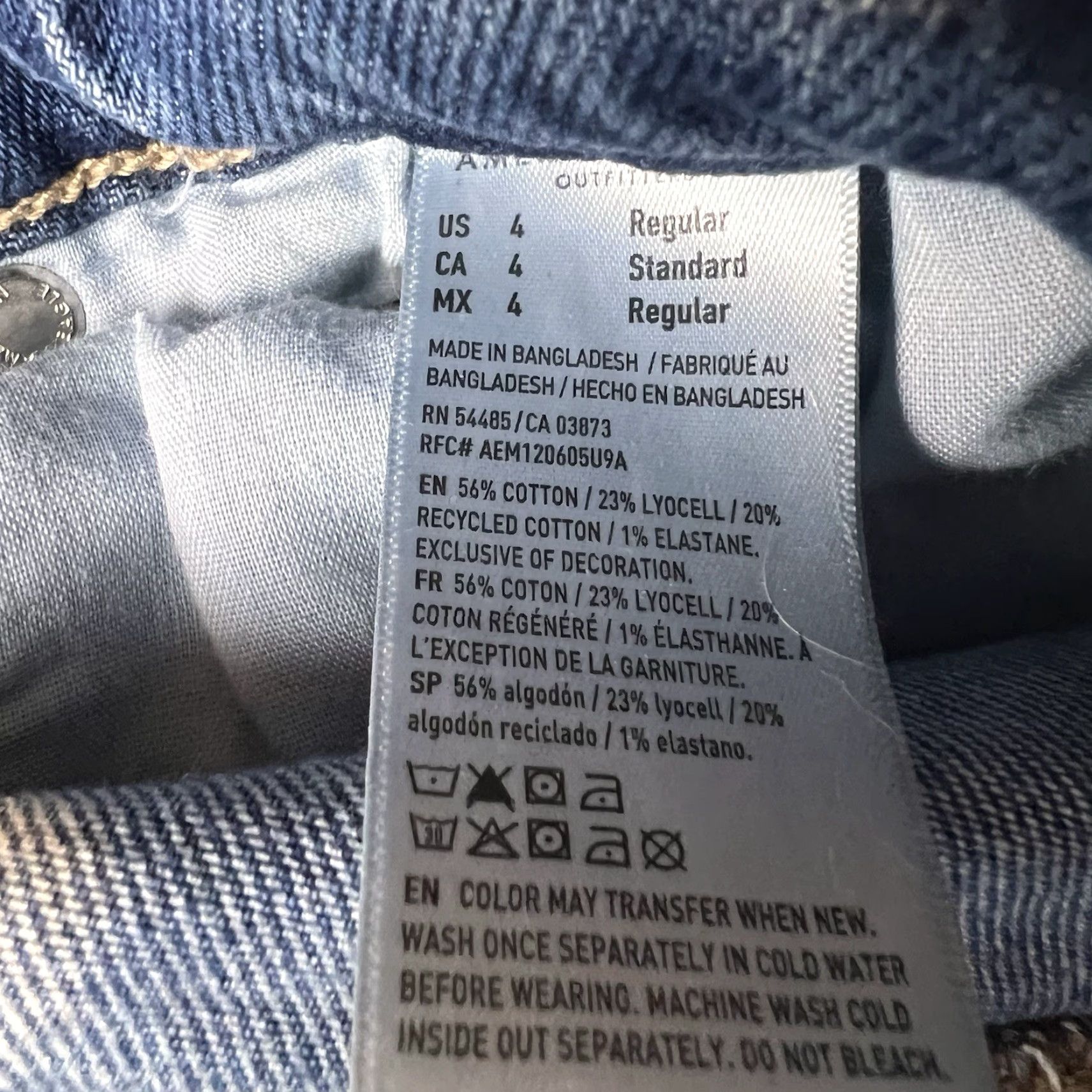 Vintage American Eagle Jeans Womens 4 Regular Light Blue 5-Pocket Zip Super High Rise Ankle Straight Preppy Denim 26x27 Regular Rise Plain No N/A Size 27" / US 4 / IT 40 - 4 Thumbnail