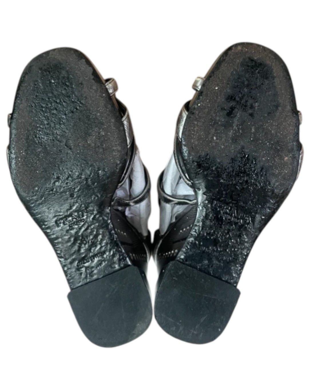 Prada F/W 2014 RUNWAY GUNMETAL MOLDED WEDGE HEELS Size US 6.5 / IT 36.5 - 8 Thumbnail