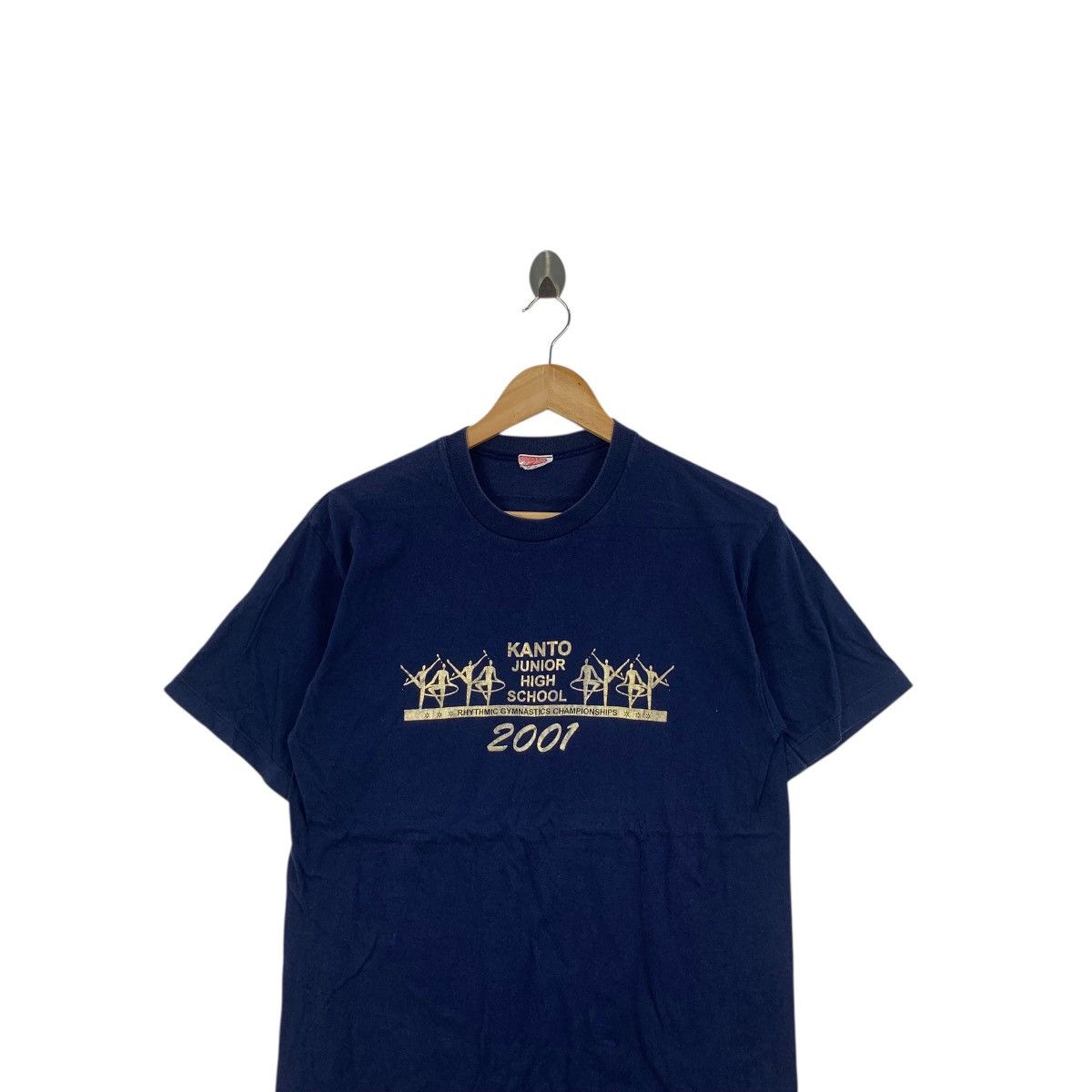 Vintage Vintage KANTO JUNIOR HIGH SCHOOL Gymnastic Tee Shirt Top Size L / US 10 / IT 46 - 2 Thumbnail