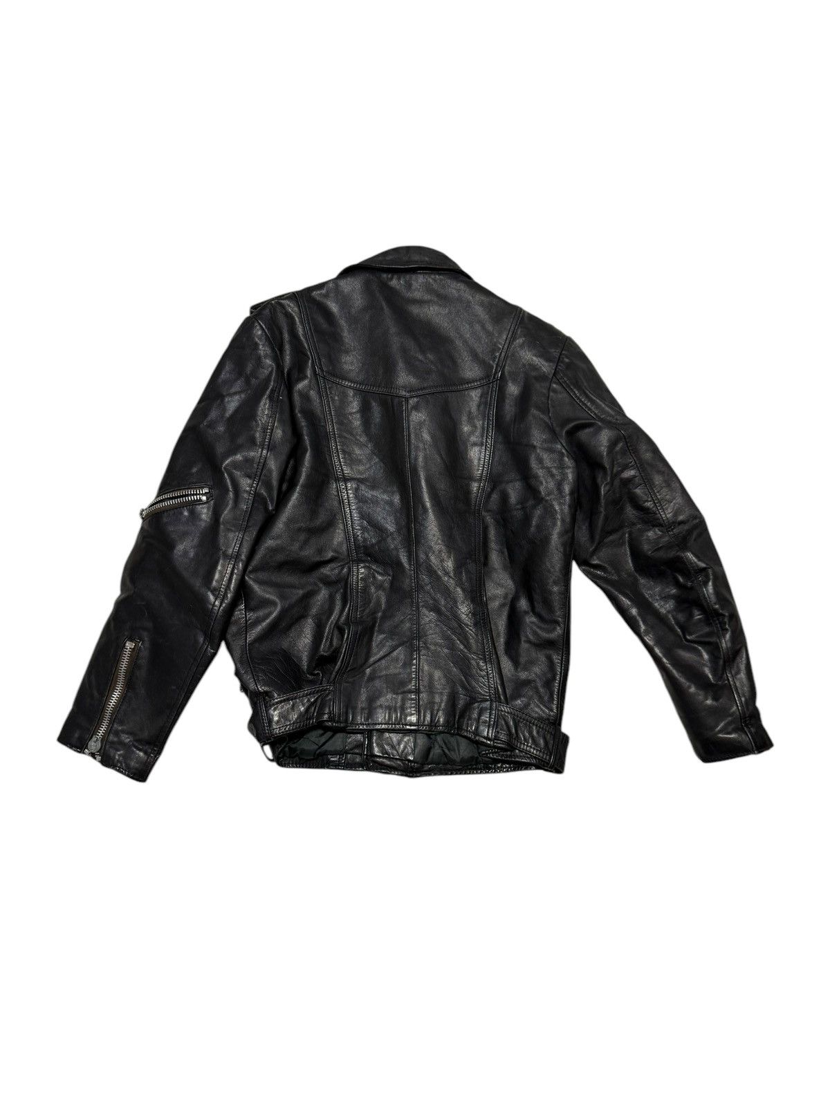 Vintage Rare Fenriz Style Death / Black Metal Leather Biker Jacket Size US L / EU 52-54 / 3 - 4 Thumbnail
