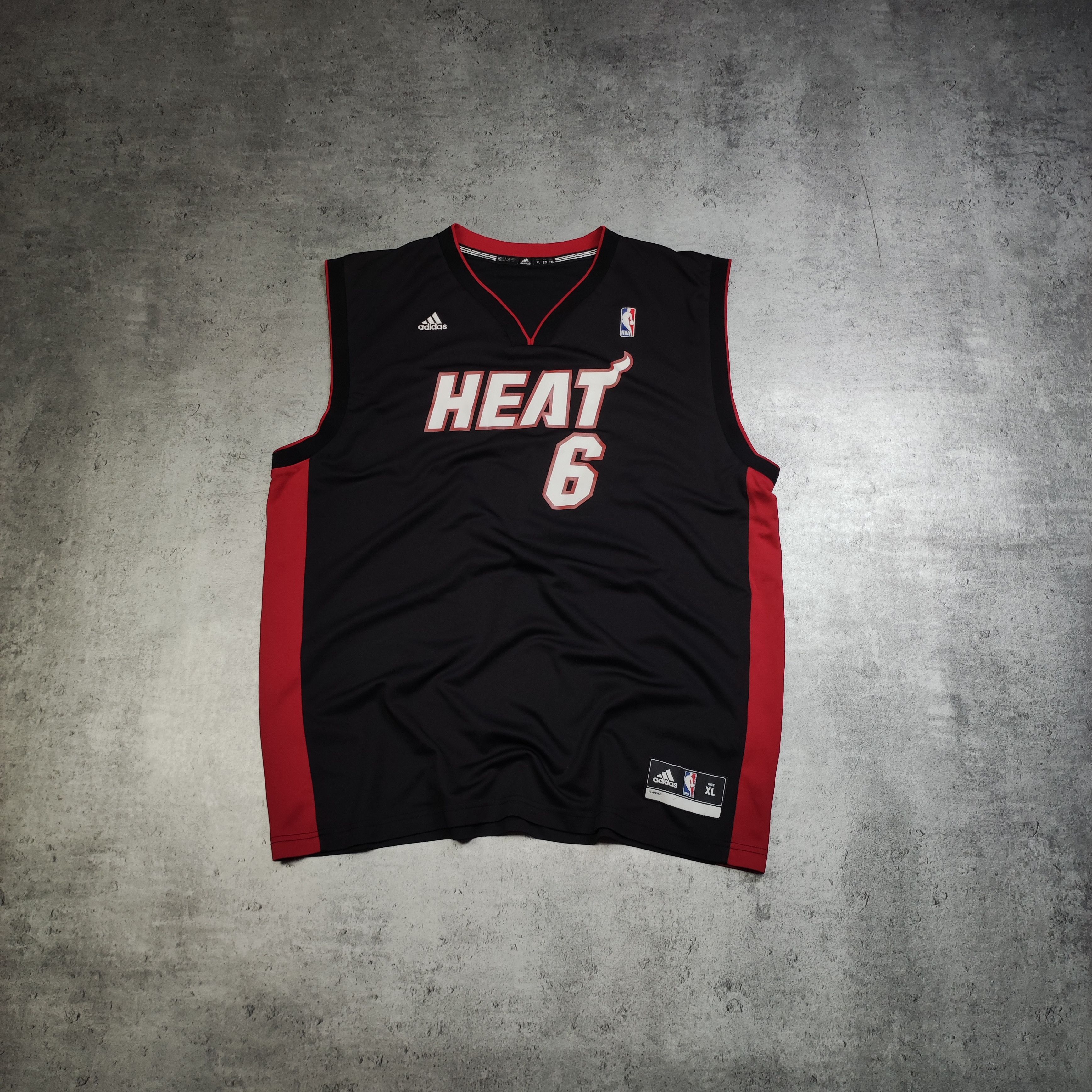 Adidas × NBA RARE 2010 Adidas x Miami Heat #6 James NBA Jersey Size US XL / EU 56 / 4 - 2 Thumbnail