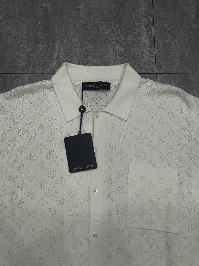 Louis Vuitton Louis Vuitton Full-print presbyopic knit short-sleeve shir Size US XL / EU 56 / 4 - 3 Thumbnail