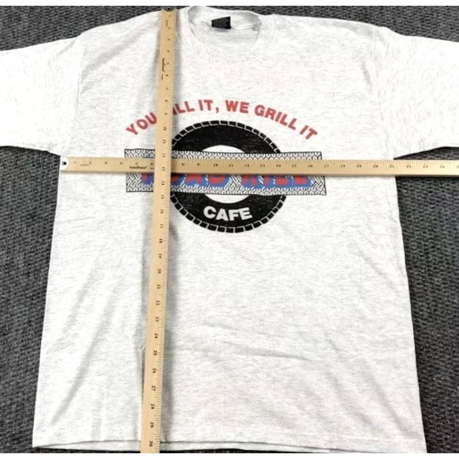 Vintage VINTAGE Cal Cru T-Shirt Road Kill Cafe Graphic Single Stitch Gray Large Unisex Adults Crew Neck 90s 80s Inspired Size US L / EU 52-54 / 3 - 5 Thumbnail