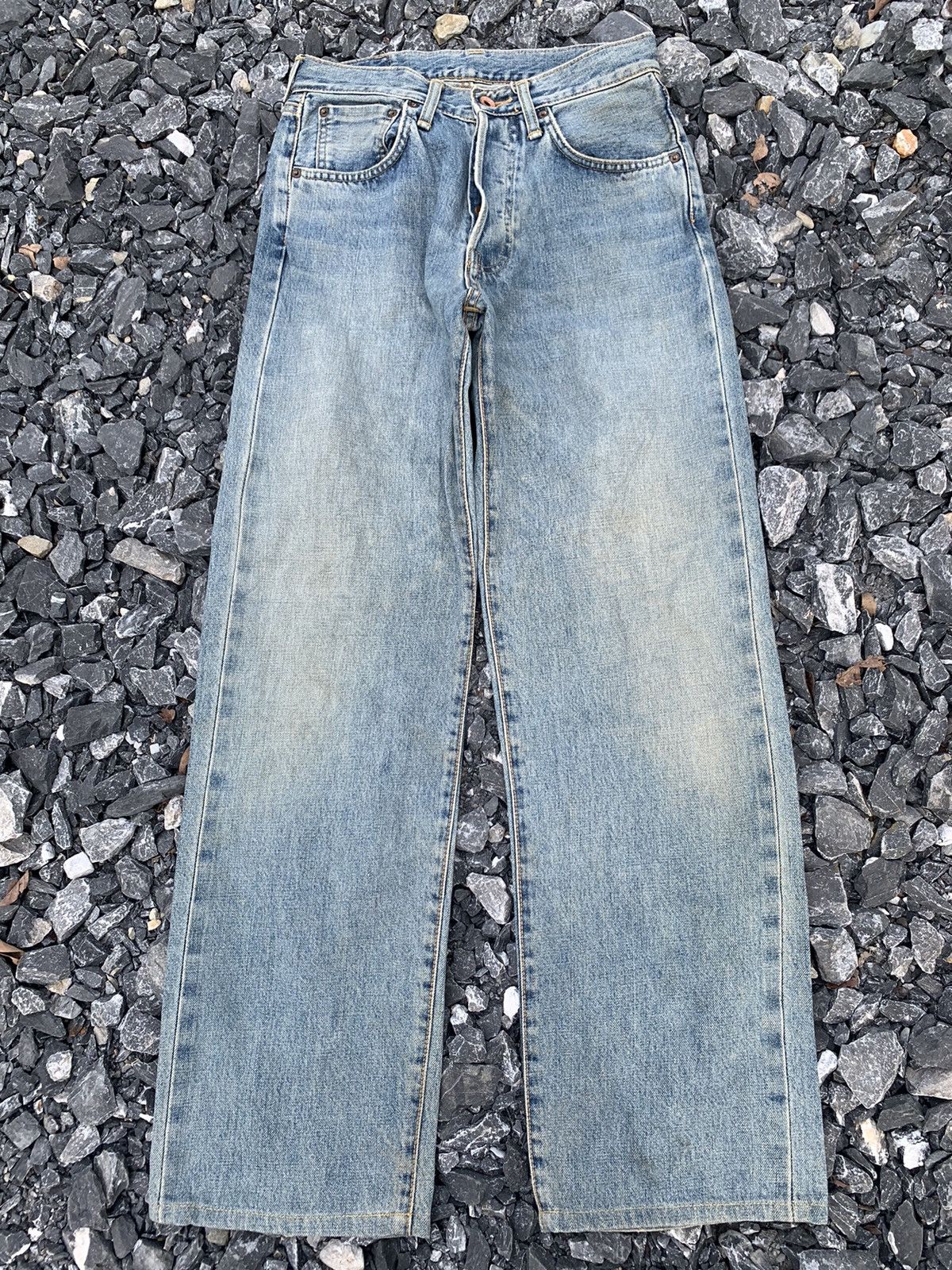 Kapital VINTAGE EDWIN 505X SELVEDGE BUTTON FLY DISTRESSED DENIM Size US 27 - 1 Thumbnail