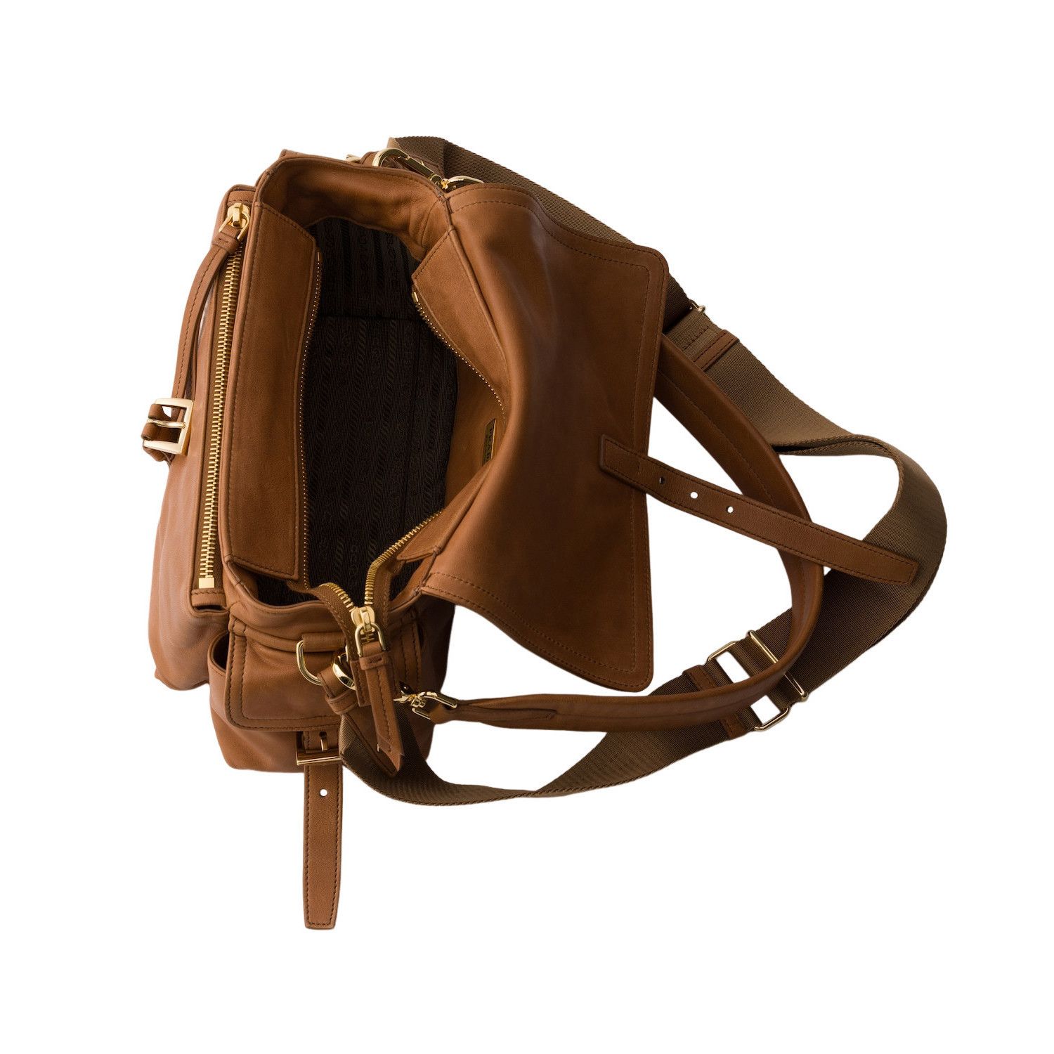 Prada PRADA Explore Medium $3750 Caramel Nappa Leather Shoulder Ba Size ONE SIZE - 4 Thumbnail