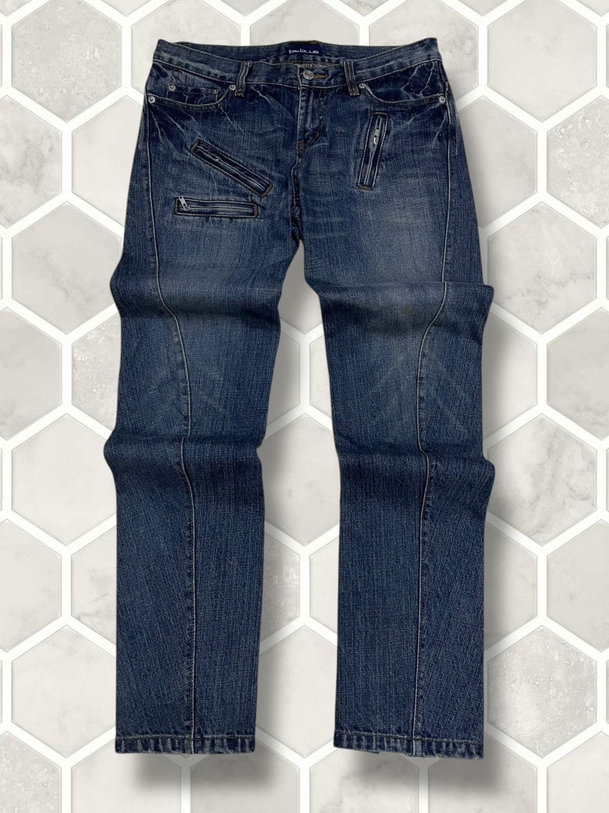 In The Attic Vintage 1990s Japan Designer BitBlue Punk Bikers Denim Size US 29 - 1 Thumbnail