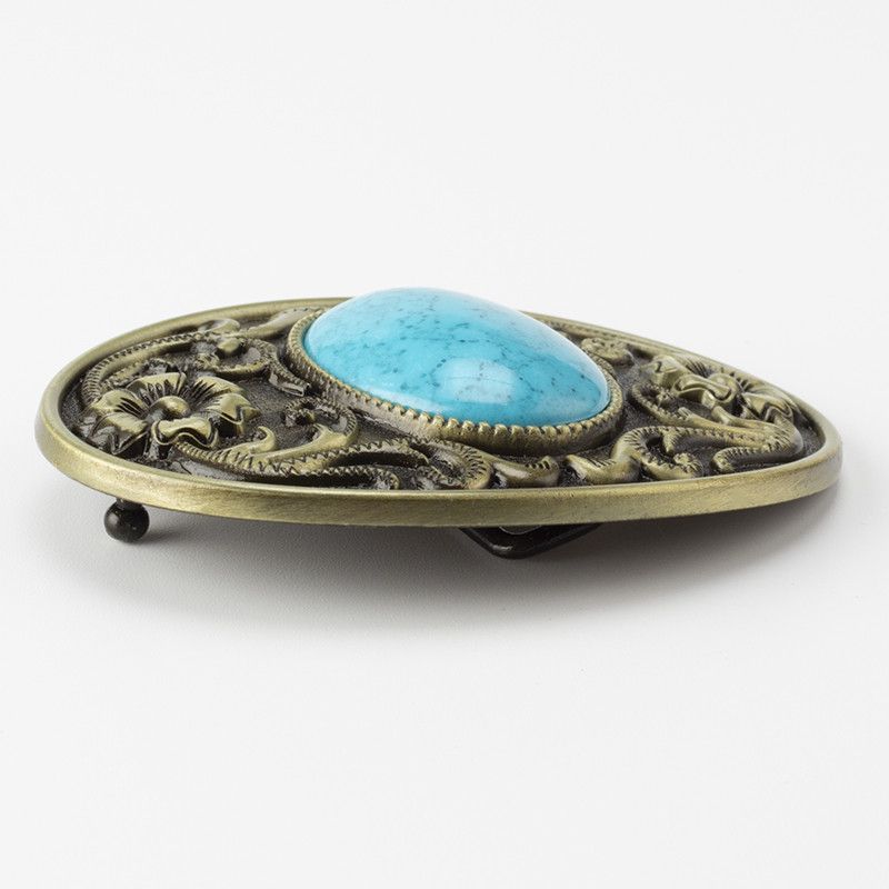 Designer Turquoise stone Belt Riveted Belts Menswear Accessories Size ONE SIZE - 4 Thumbnail